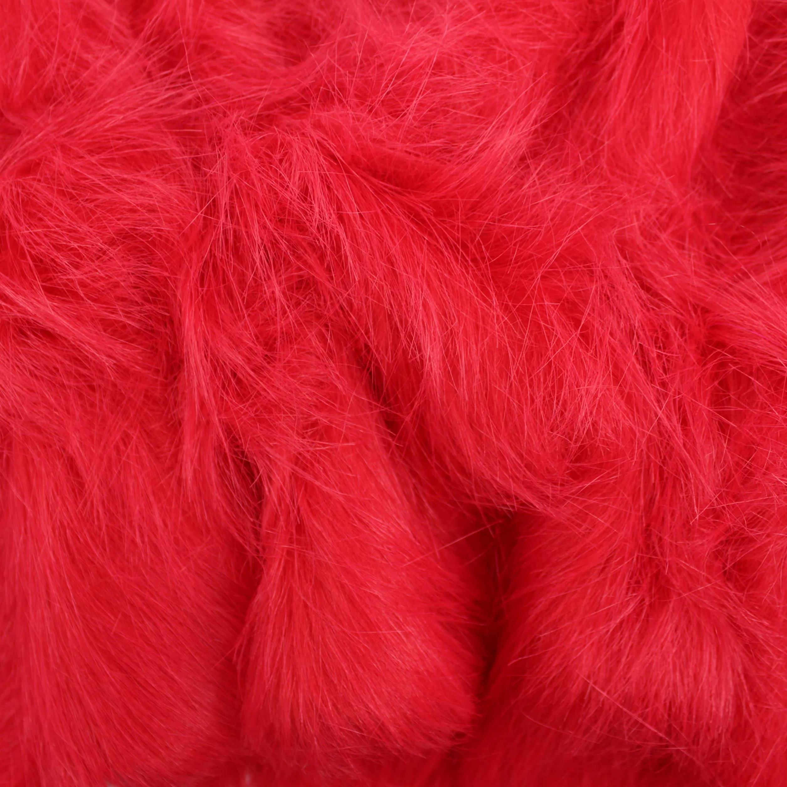 ALMACENES CASA ANGEL Tejido Pelo Largo 10cm Fino, Suave Ancho 150cm por Metro. (Rojo, 5 Metros)