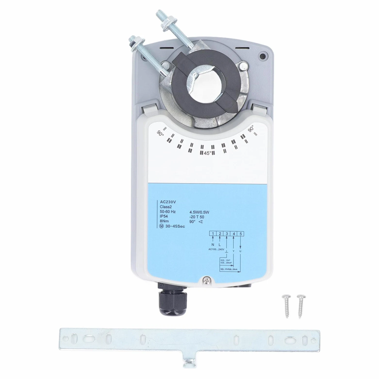 Actuador de Válvula de Aire Eléctrica Sonew, Válvula de Aire de Solenoide Eléctrica, Motor sin Escobillas de CC, Controlador de Válvula de Aire de ángulo de Rotación Ajustable,