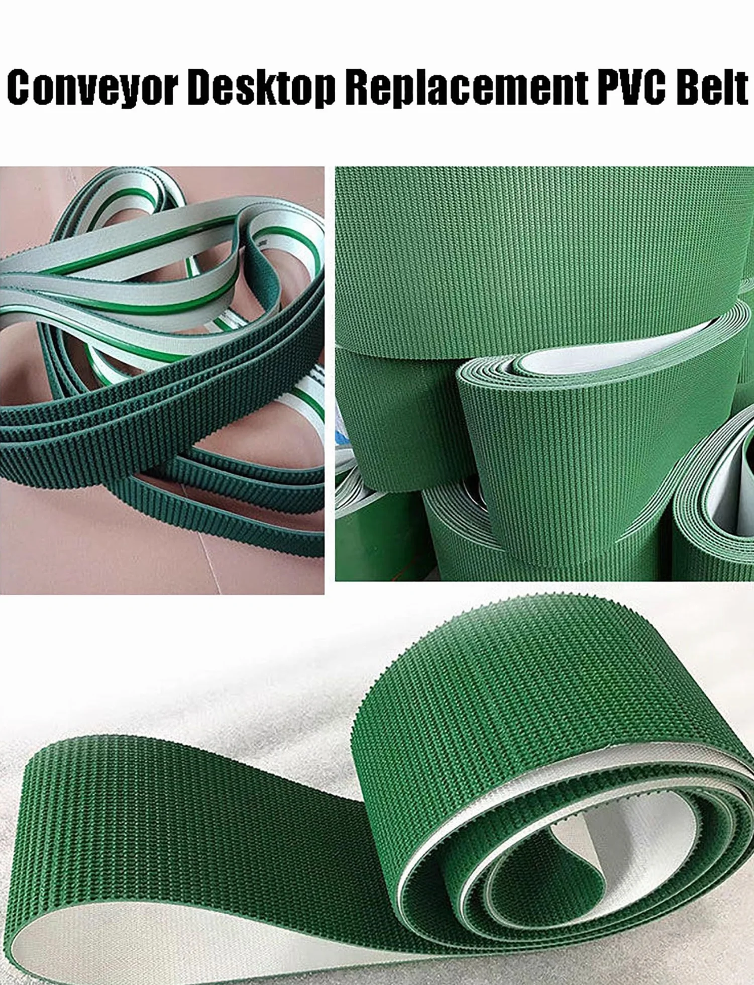 Cinta transportadora de PVC verde antideslizante engrosada con patrón de césped