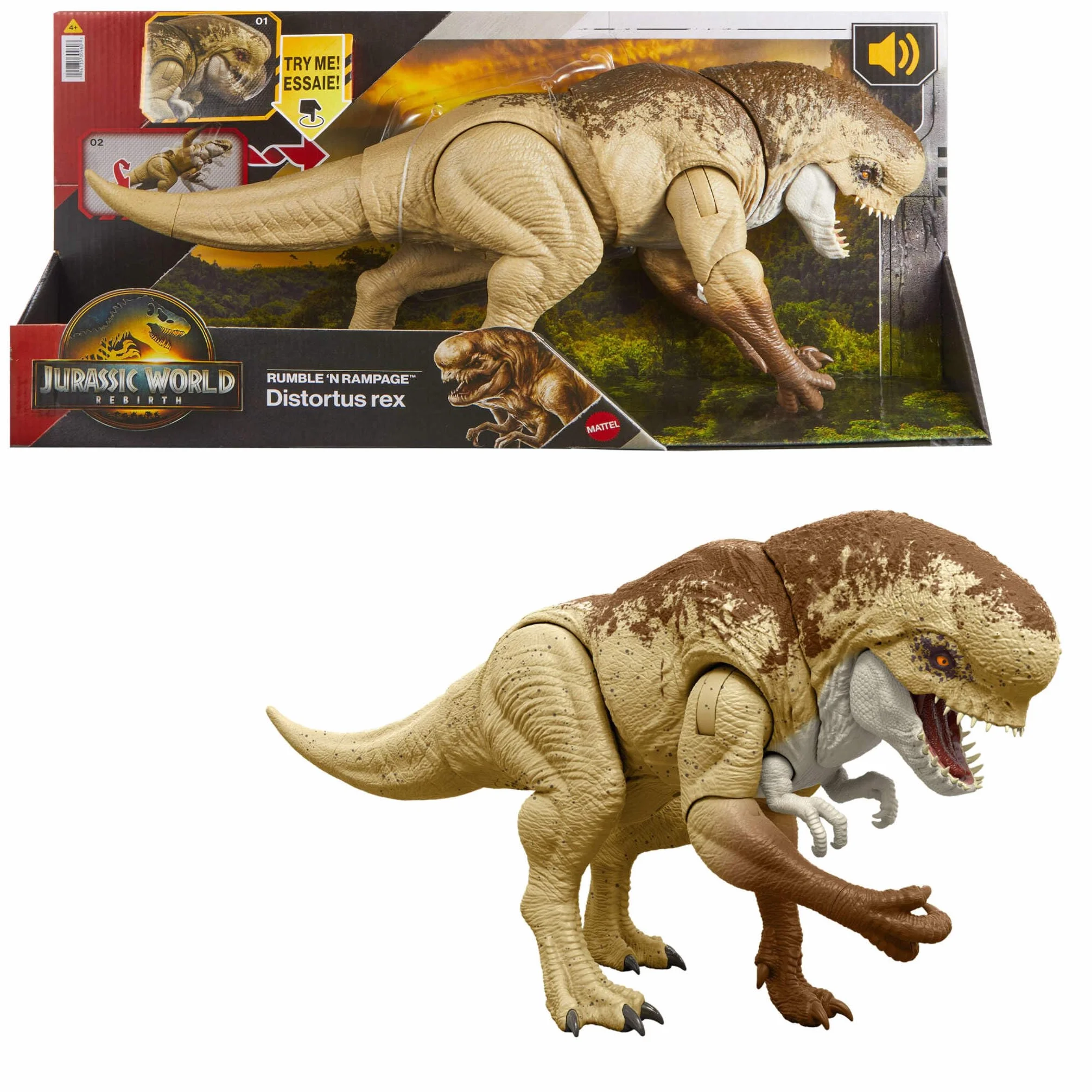 Mattel Jurassic World Distortus Rex Figura de acción 56 cm JJP79