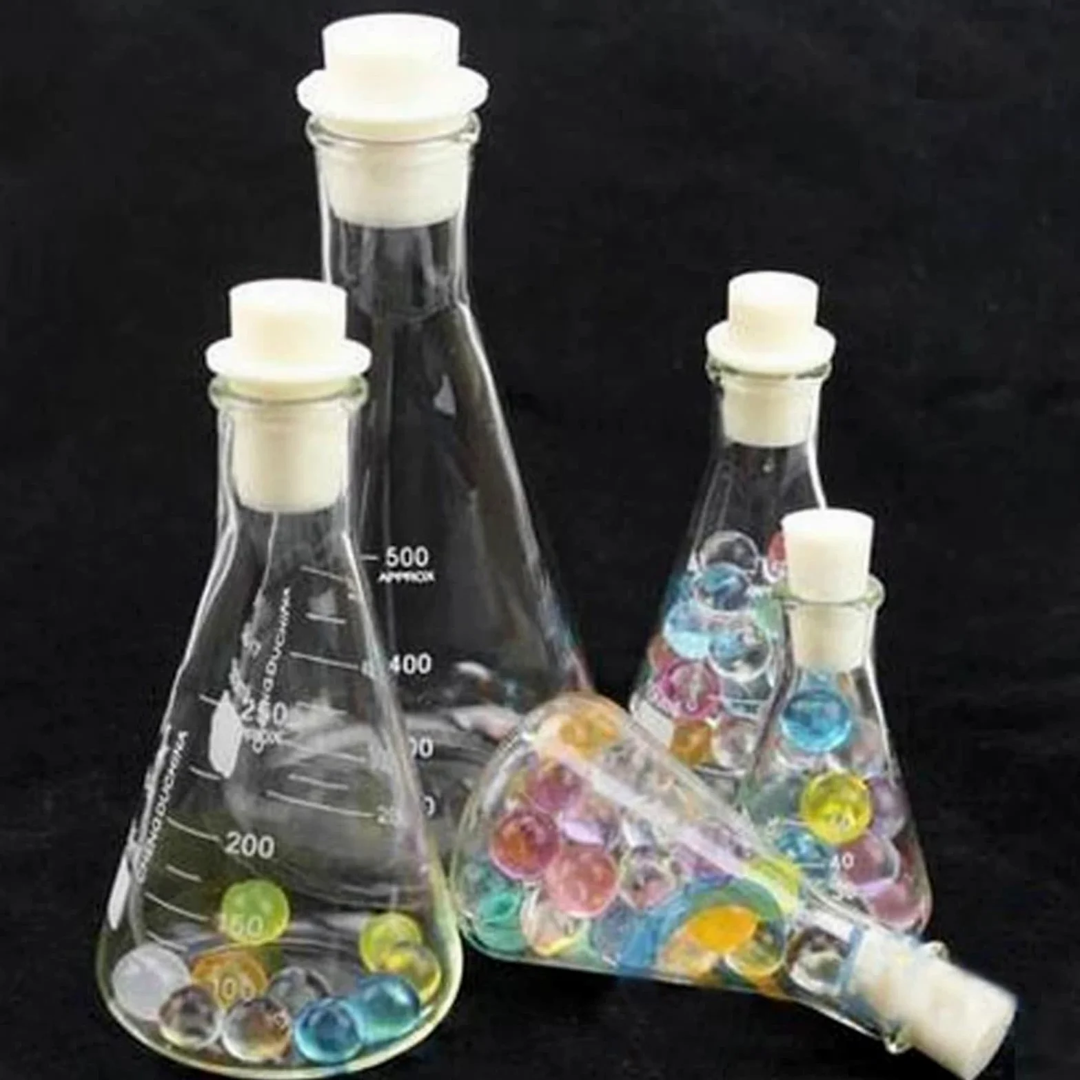 Matraz Graduado de Vidrio borosilicato, Matraz Erlenmeyer de Vidrio, borosilicato, Resistencia a la Temperatura, Equipo de Laboratorio(2000ml)