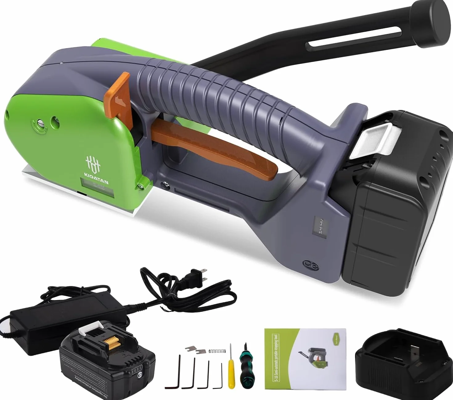 Herramienta Eléctrica de Flejado, Máquina de Flejado sin Cinta Inferior, Máquina de Flejado para Cintas de PP y PET de 1/2 Pulgada y 5/8 Pulgadas para Tensador de Cinta de Rmbalaje de Plástico