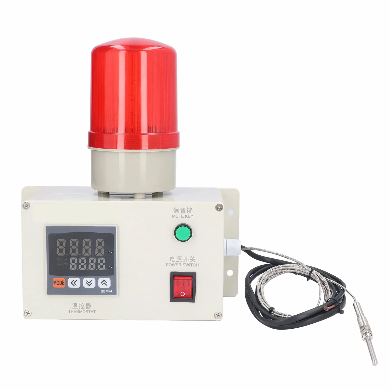 Alarma de Temperatura Intermitente Y Sonora AC220V, Alarma Automática de 0-400 ℃, Controlador de Advertencia de Sensor de Temperatura Alta Y Baja