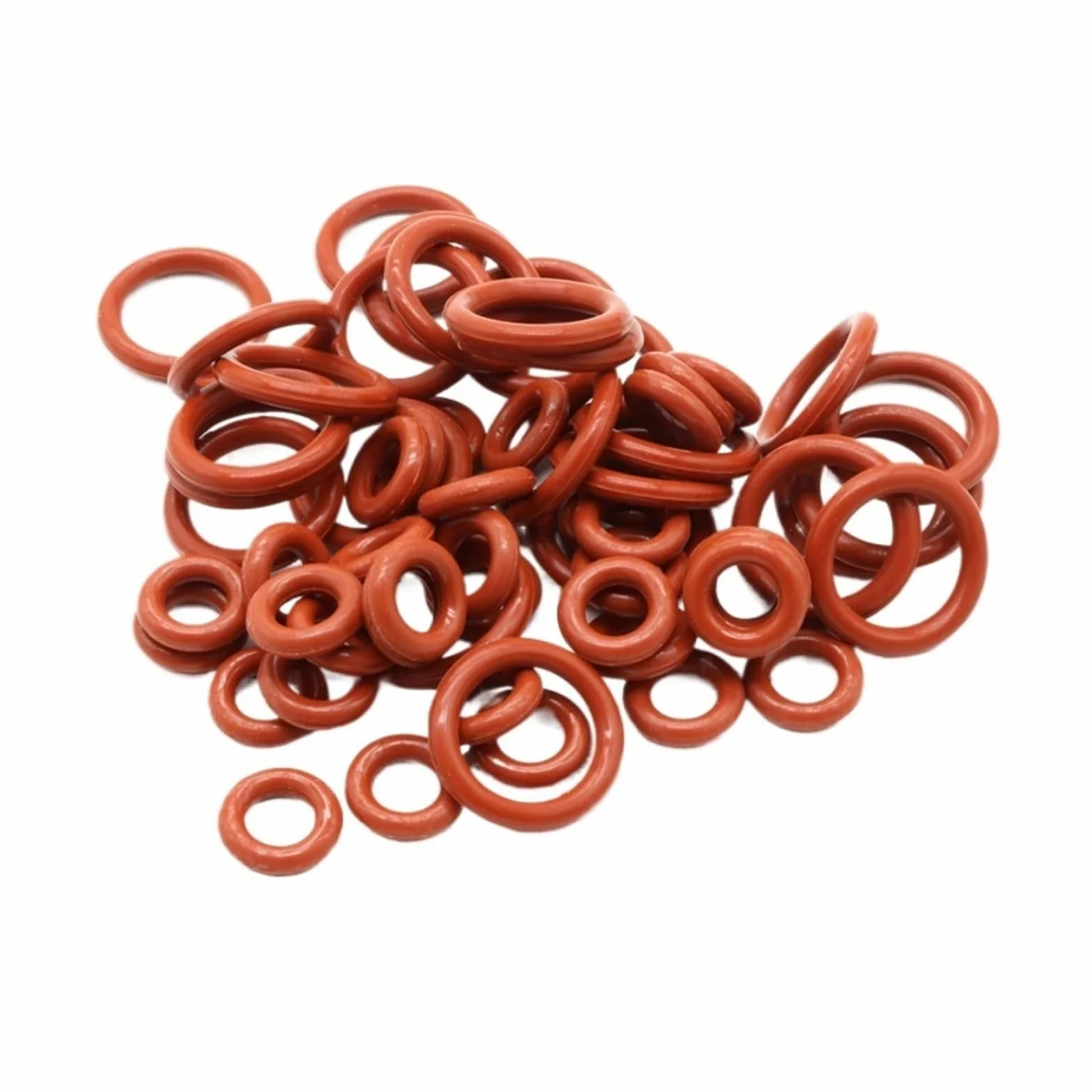 10 juntas tóricas VMQ CS de 3 mm de diámetro exterior, 9~205 mm, arandela impermeable de caucho de silicona, aislante, sello redondo en forma de O, rojo