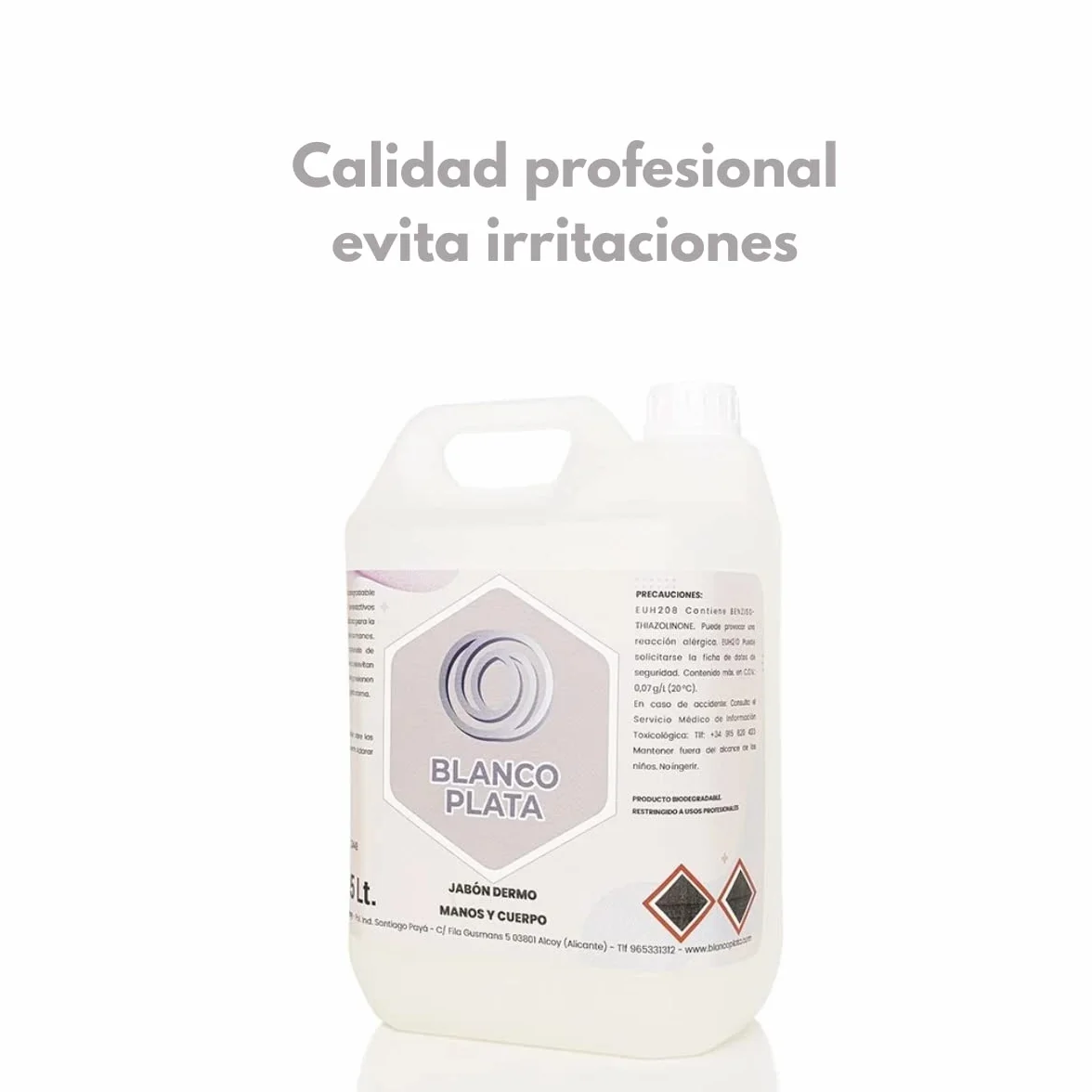 Blancoplata Jabón Líquido Manos y Cuerpo Aroma Jazmín pH Neutro 5L