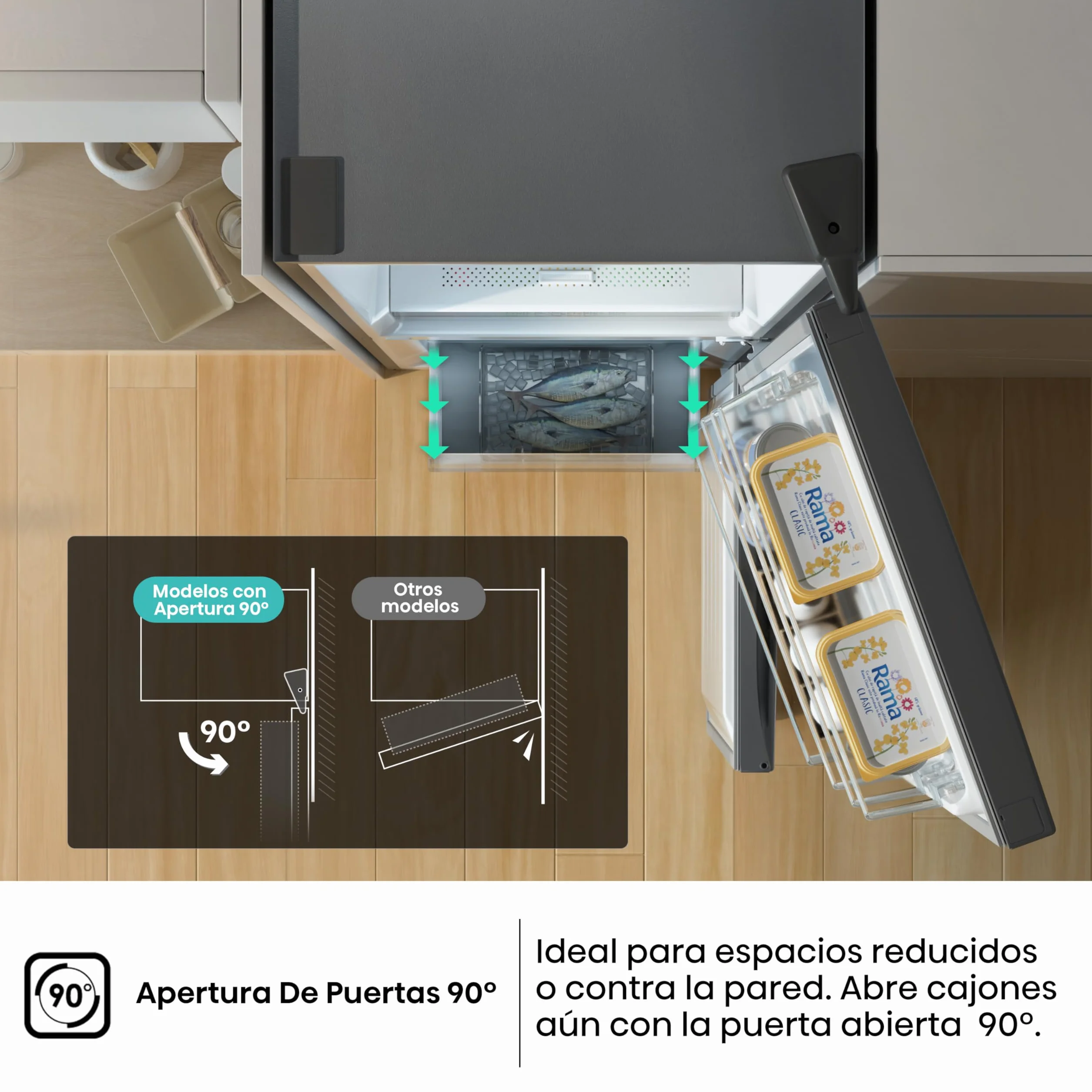 Hisense RB343D4CDE Frigorífico Combi Cíclico 269L Clase E 55x180cm Inox
