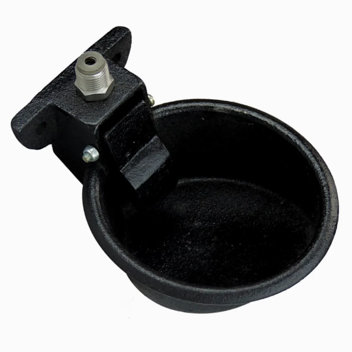 Bebedero Automático para Cerdos de Hierro y Acero Inoxidable Negro | Cuenco de Agua para Granja y Hogar, Superficie Lisa, Ingeniería Segura, Alimentación de Agua Automática