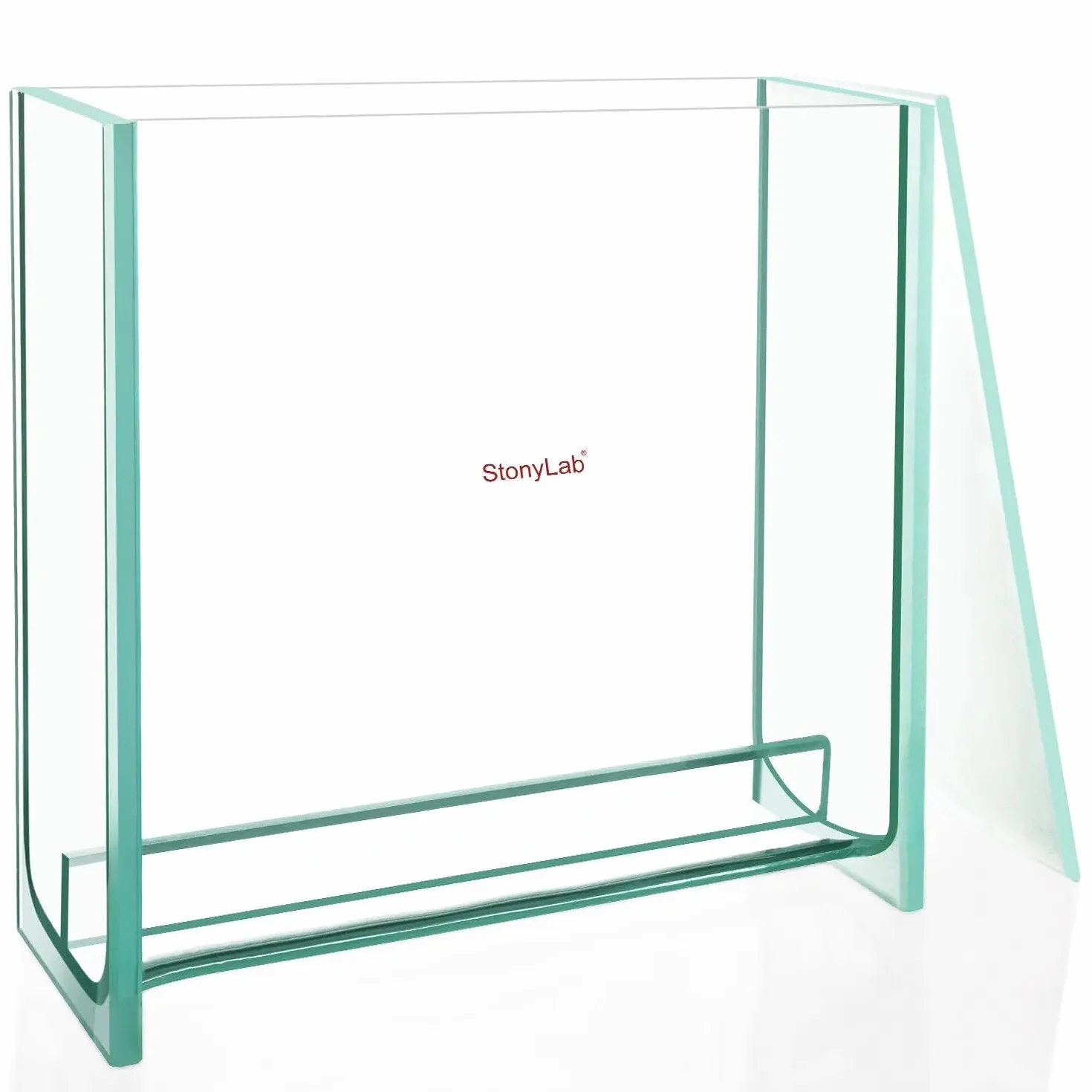 stonylab Tanque de Desarrollo TLC de Cuadrado de Vidrio, Cromatografía de Borosilicato de Servicio Pesado Cámara de Revelado TLC con Tapa para el Desarrollo de Múltiples Placas, 200 x 200 mm