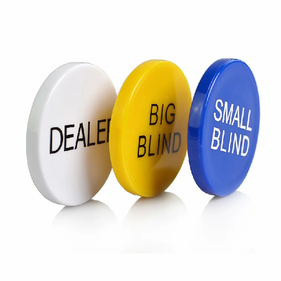 SmartDealsPro Set of 3 Poker Buttons Small Blind Big Blind Dealer