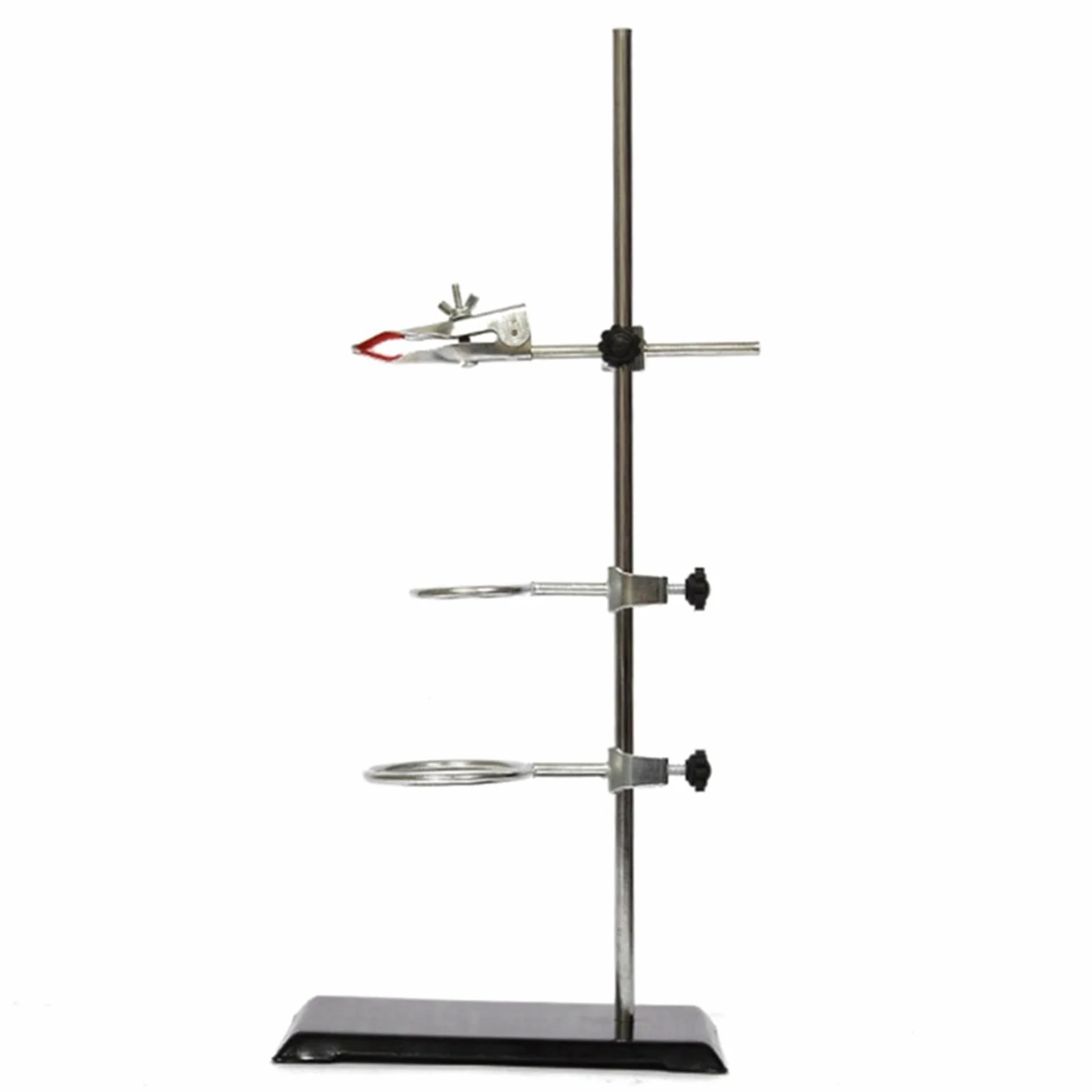 6X Soporte de Metal para Laboratorio, Abrazadera de Bureta Forrada de Corcho con 2 Anillos de Retorta (2 Pulgadas, 3 Pulgadas de DiáMetro)