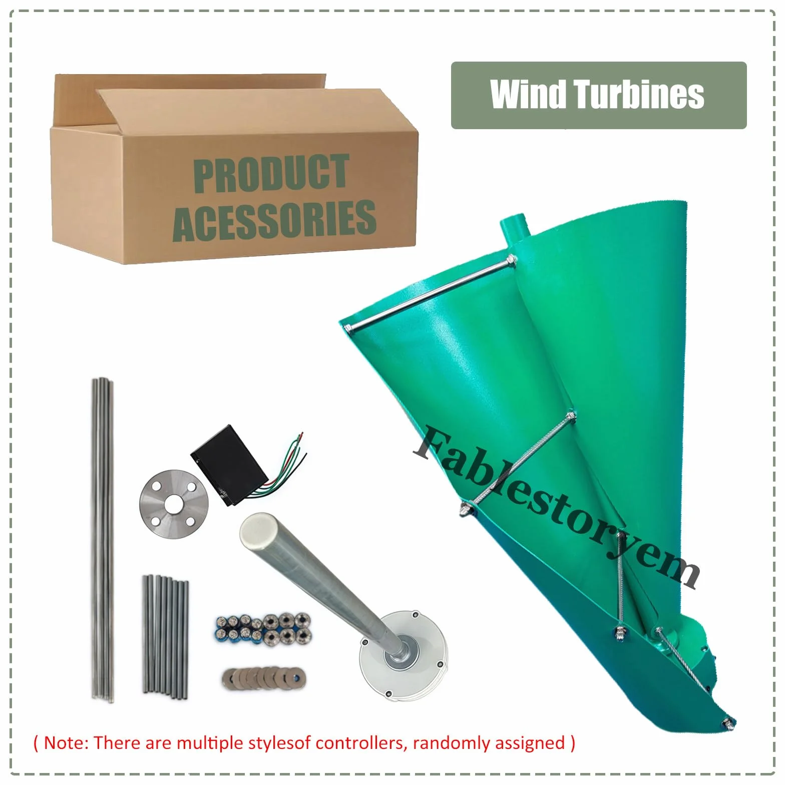 Aerogenerador de 12000W, 12V 24V 48V Turbina Eólica Vertical de Eje Helicoidal de Levitación Magnética, Generador de Imán Permanente Trifásico, para Casa, Terraza, Chalet o Autocaravana,A-12V