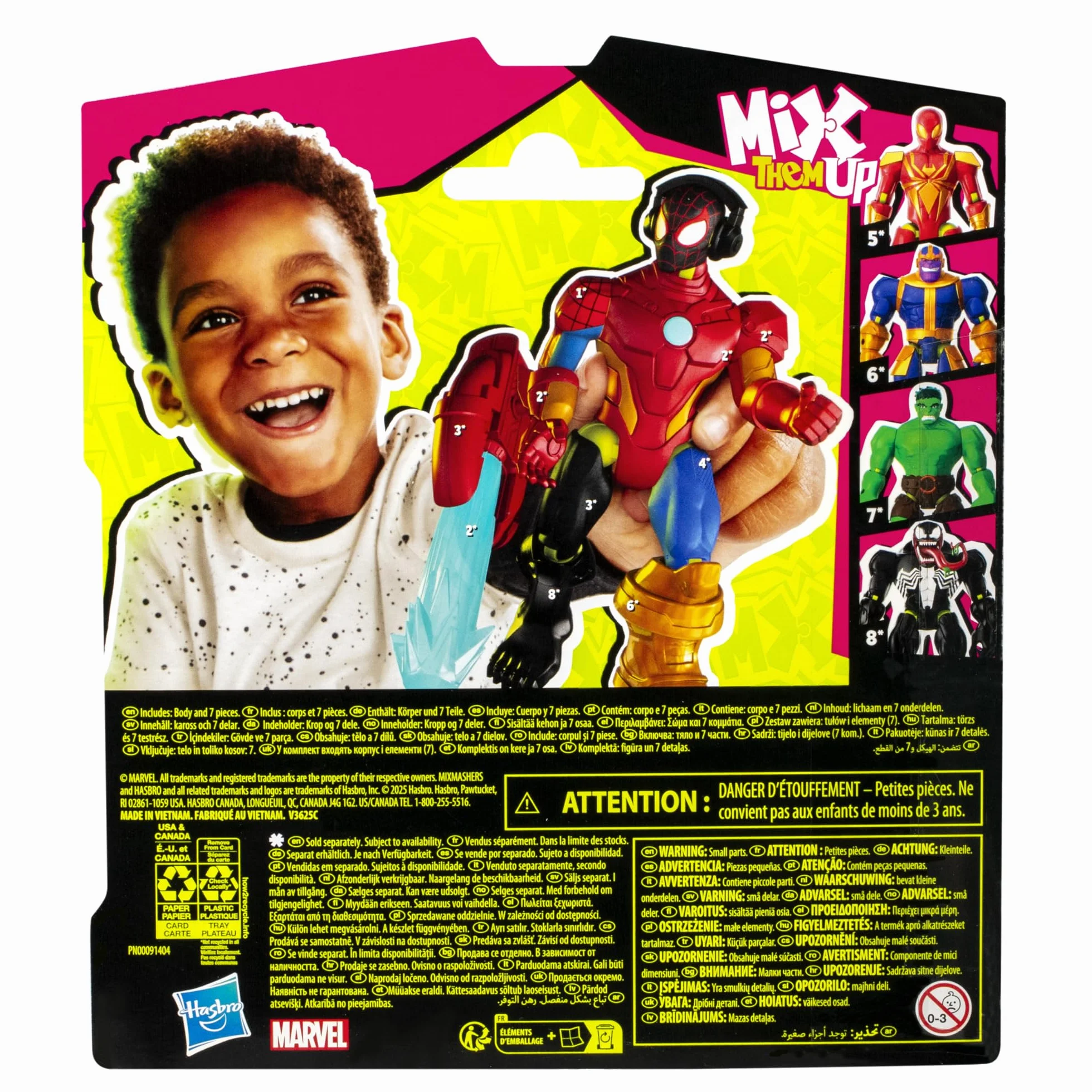 Marvel Miles Morales Spider-Man Figura Mix-and-Match y Accesorios