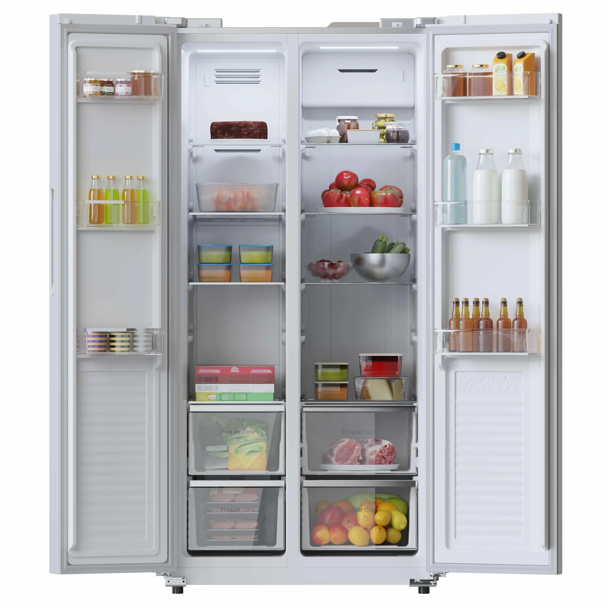 Cecotec Bolero CoolMarket SBS 430 Inox Frigorífico Americano Side by Side 430 L No Frost Motor Inverter Plus