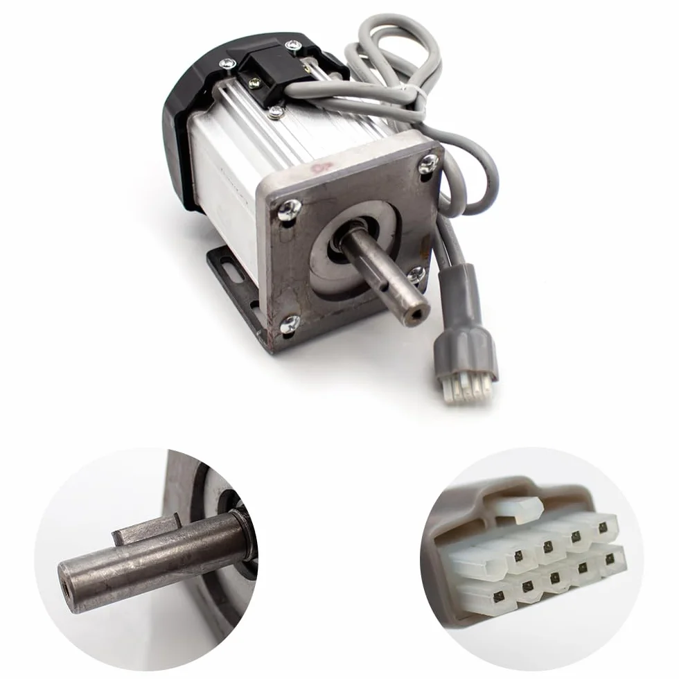 Kit de Servomotor de CC Sin Escobillas de Alta Potencia de 220V, BLDC con Controlador de Velocidad Ajustable para Máquina de Cuentas de Correa de Torno de Carpintería (Kit 800W y soporte)