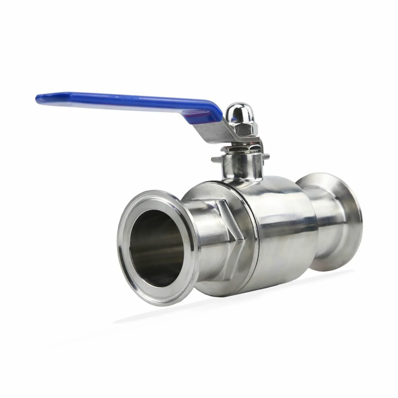 Llave De Paso Agua Válvula De Bola Sanitaria De Acero Inoxidable 304 De 19 Mm, 3/4", 1", 1-1/2", 2", Tipo Tri Clamp, Casquillo De 50,5 Mm/64 Mm(25mm x Ferrule 50.5)