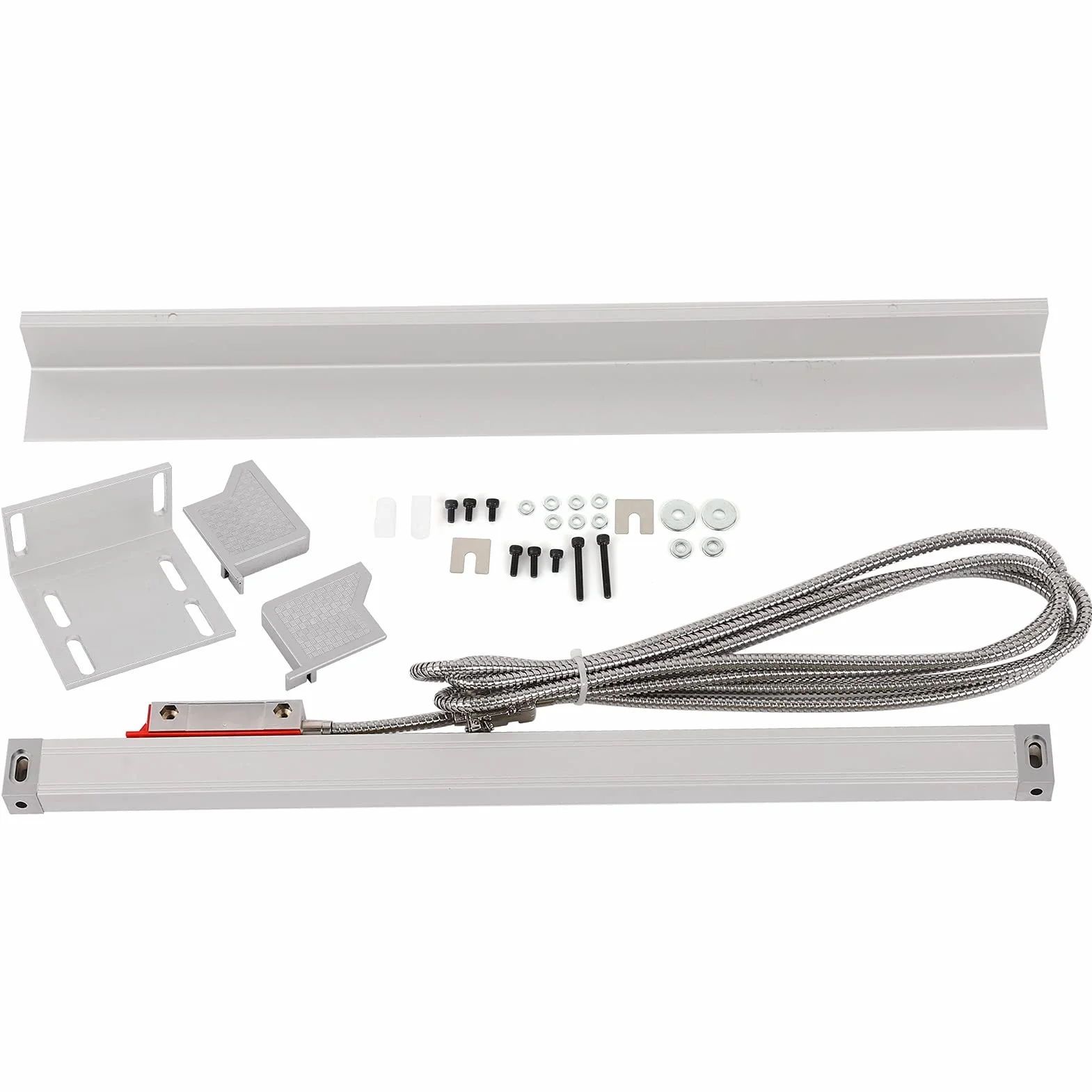Codificador de Escala Lineal, Codificador de Regla Lineal, Codificador de Escala Lineal óptica Sensor de Regla de Rejilla de 5 μm de Alta Precisión para Torno DC5V con Cable (800)