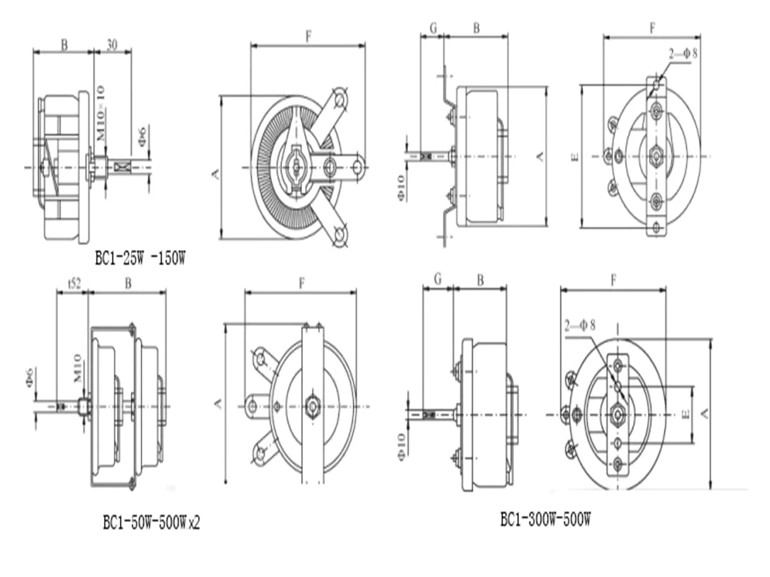 Reóstato de disco de resistencia ajustable de olla Variable de cerámica de un solo giro 100W 150W 1/2/5/10/15/20/30/50/100/200/500R 1K/2K/3K/5K Ohm ( Color : 2K Ohm , Size : WITH KNOB_1PC_POWER100W )
