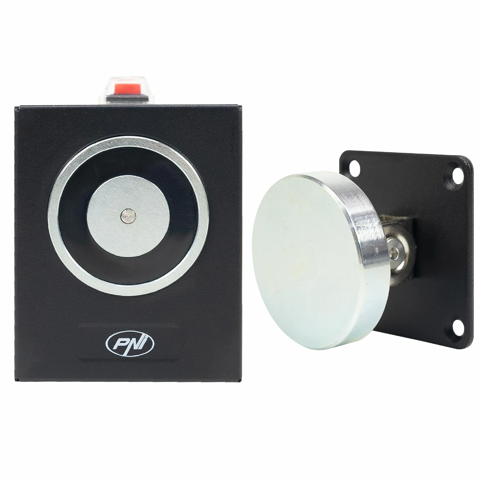 Electroimán PNI EM50KG 50 kg 12/24 V montaje en pared negro