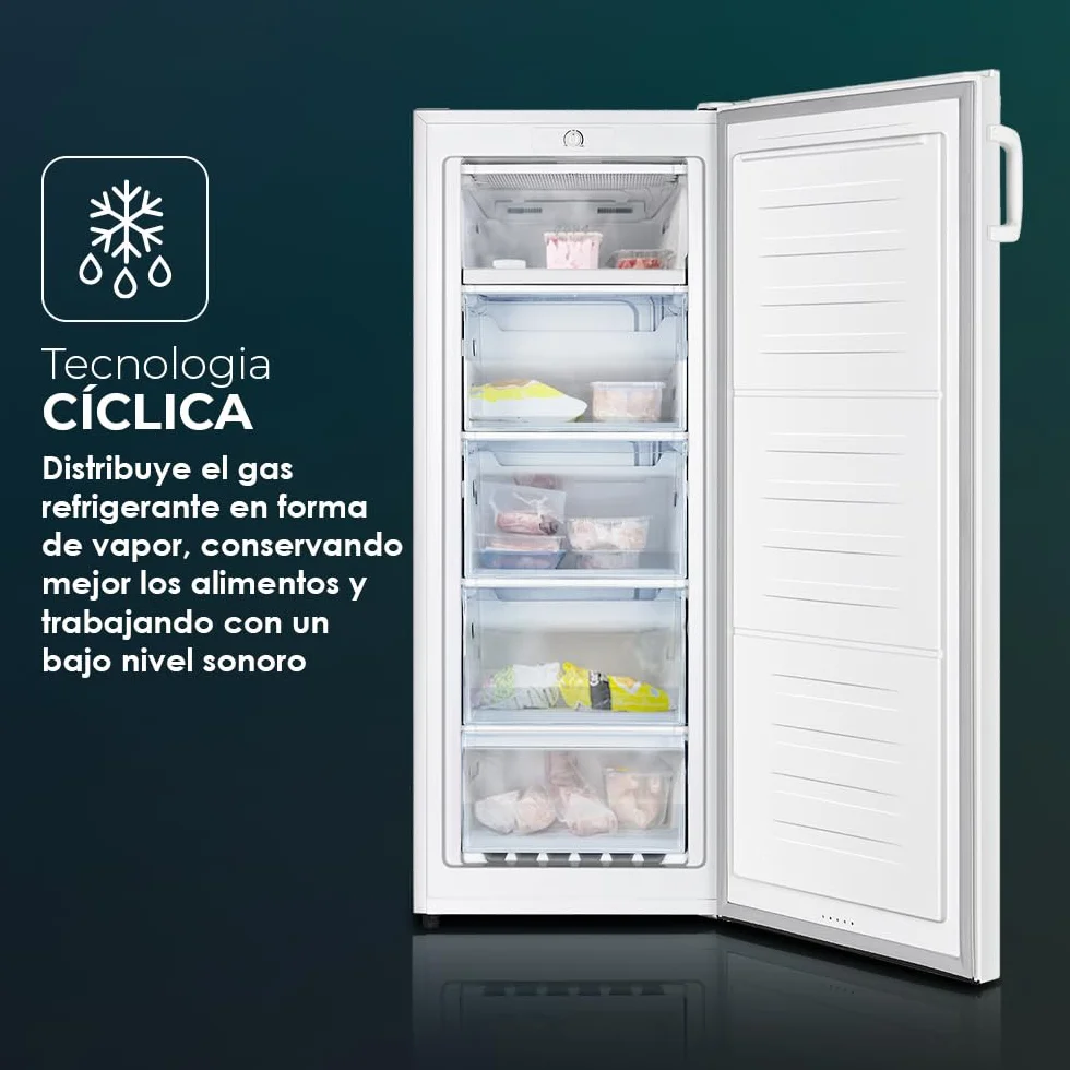Svan Congelador Vertical Blanco SCV145501E 165 L Eficiencia Energética Clase E