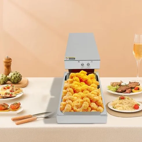 Calentador de patatas fritas 750 W acero inoxidable profesional eléctrico