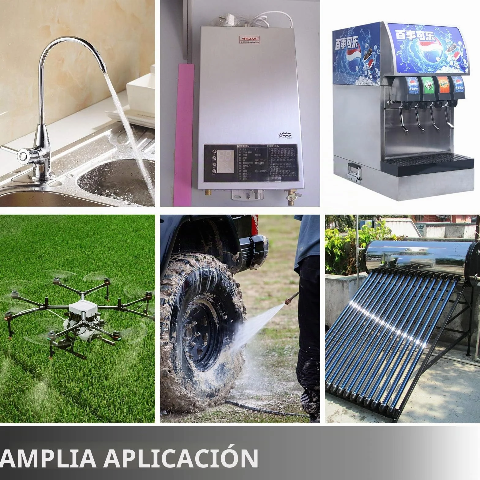 Bomba de diafragma de agua de alta presión FL-40 12V 17 l/min