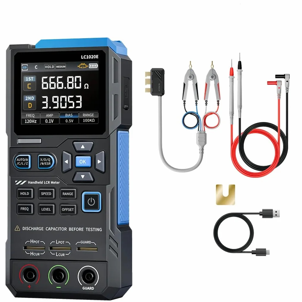 Comprobador de condensadores LC1020E, Resistencia, inductancia y SMT
