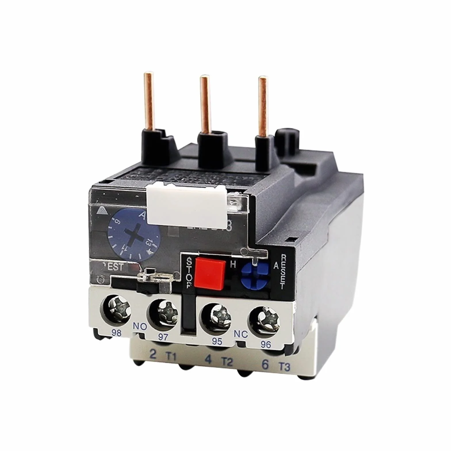 Relé JR28-25 Relé de sobrecarga térmica LR2D13 Relé térmico ajustable Relés eléctricos 1.6A 2.5A 4A 6A 8A 10A 13A 18A 25A (tamaño: 7A-10A) Relé de repuesto (Size : 17A-25A)