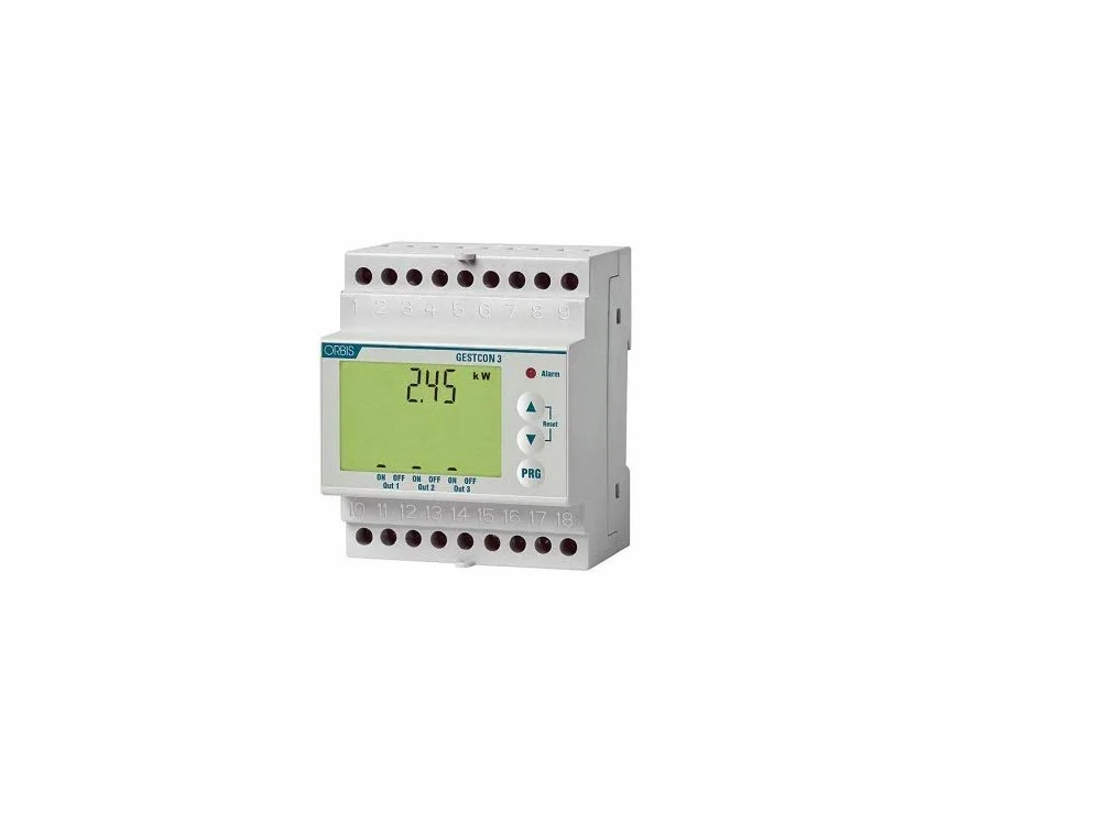GESTCON 3. RACIONALIZADOR DE POTENCIA MONOFÁSICO. 32 Amp. Máx 3 relé de salida 16 Amp