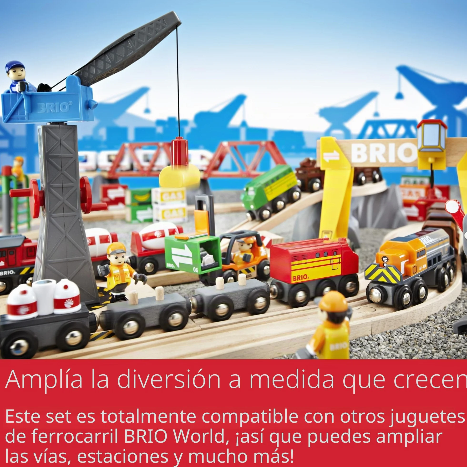 BRIO World Set de Carga de montaña, Circuito de Tren, 49 Piezas