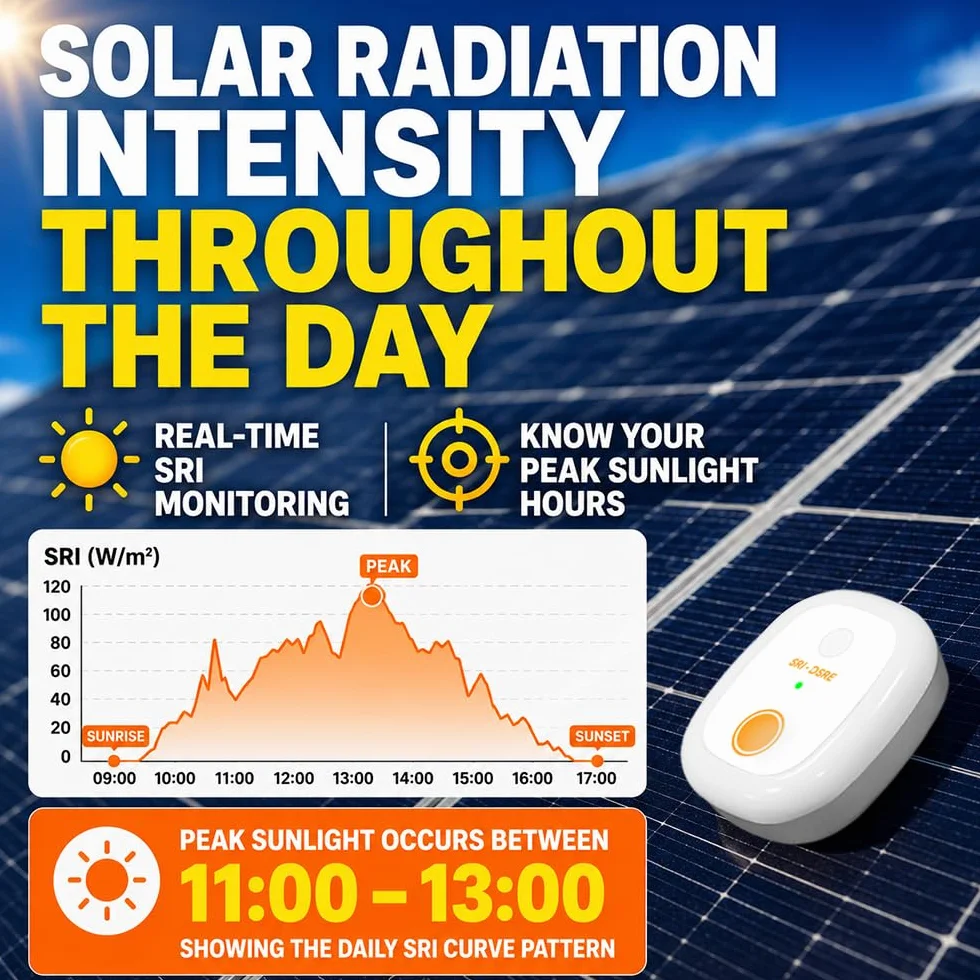Medidor de Energía Solar – Registro de Datos 180 Días, Gráficos en Tiempo Real, Exportación CSV, Resistente al Clima