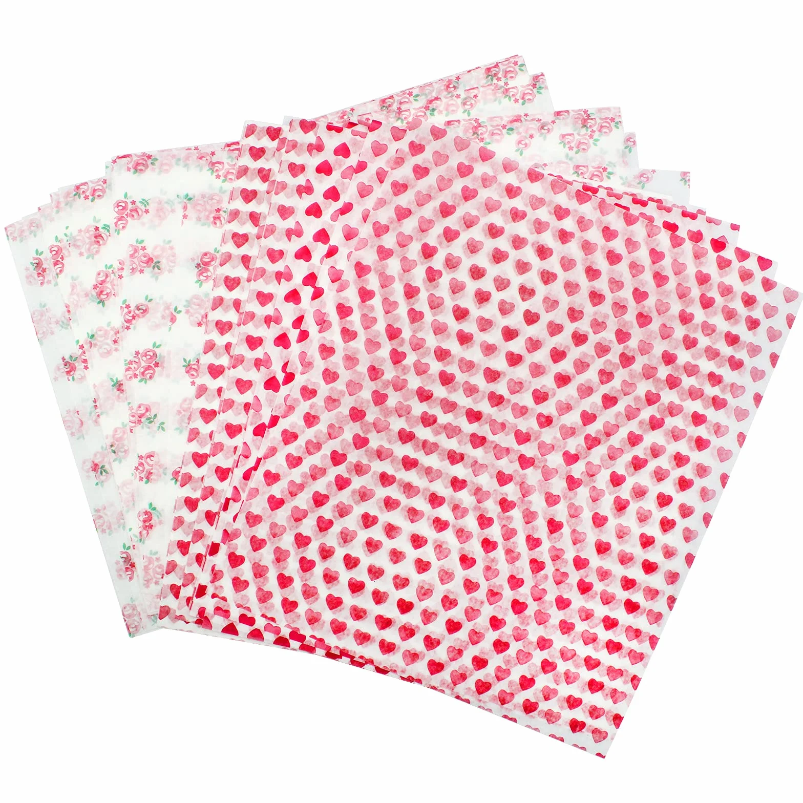YunBey 100 Piezas Papel Encerado Impreso para Envolver Alimentos, Forros Cesta a Prueba de Grasa, 21x25 cm