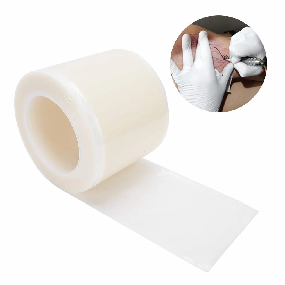 Película de Barrera para Tatuajes 1200 Hojas Desechable Impermeable Transparente