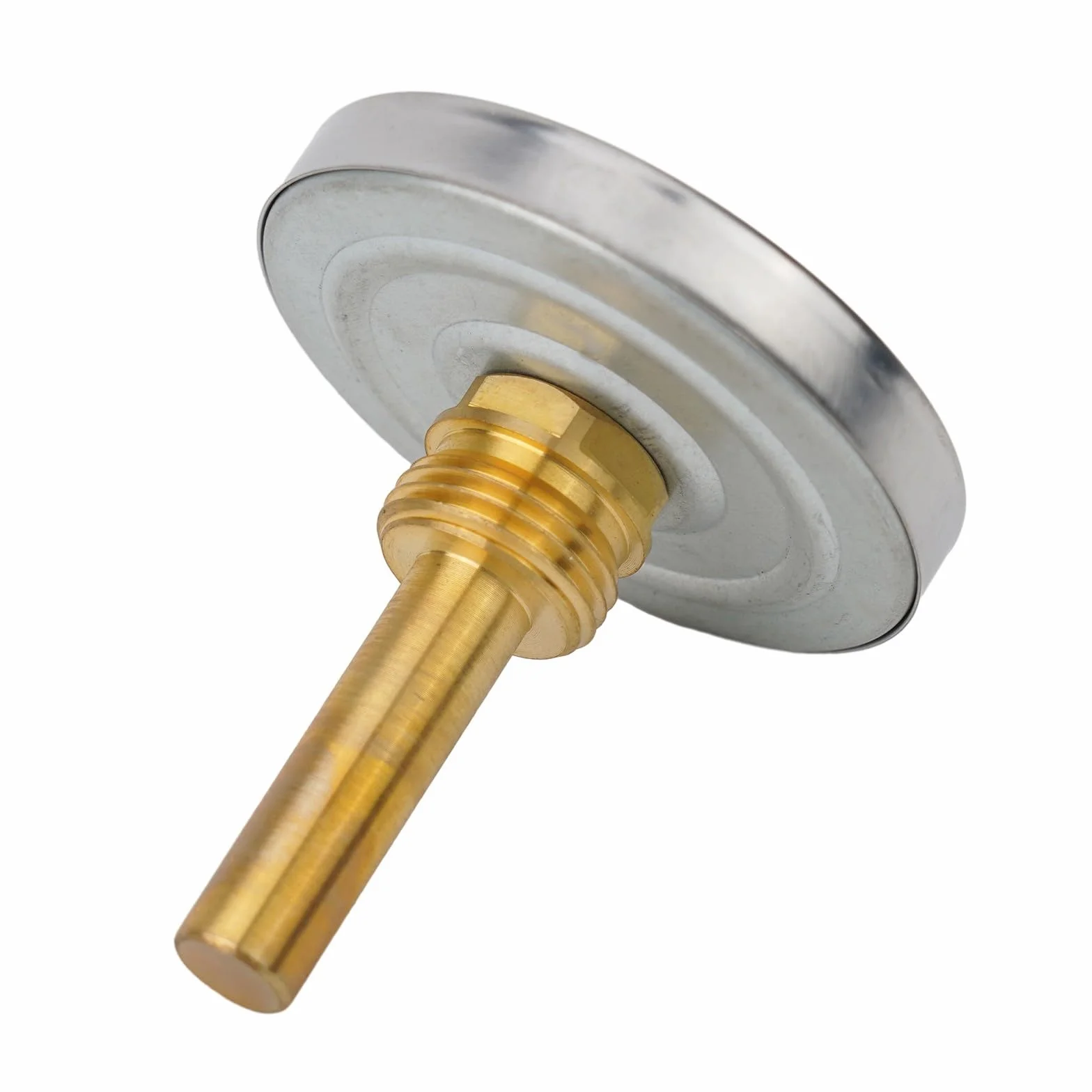 Termómetro bimetálico 63 mm acero inoxidable latón 1/2 pulgada 0-120 °C para calderas