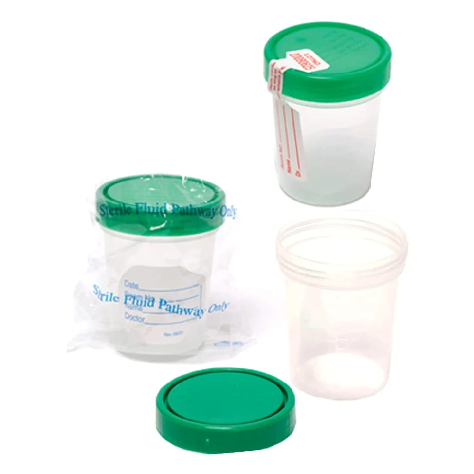 Pro Advantage NDC P250400 Contenedor de muestras de orina, estéril, tapa y etiqueta atornillables, capacidad de 4 onzas (paquete de 100)