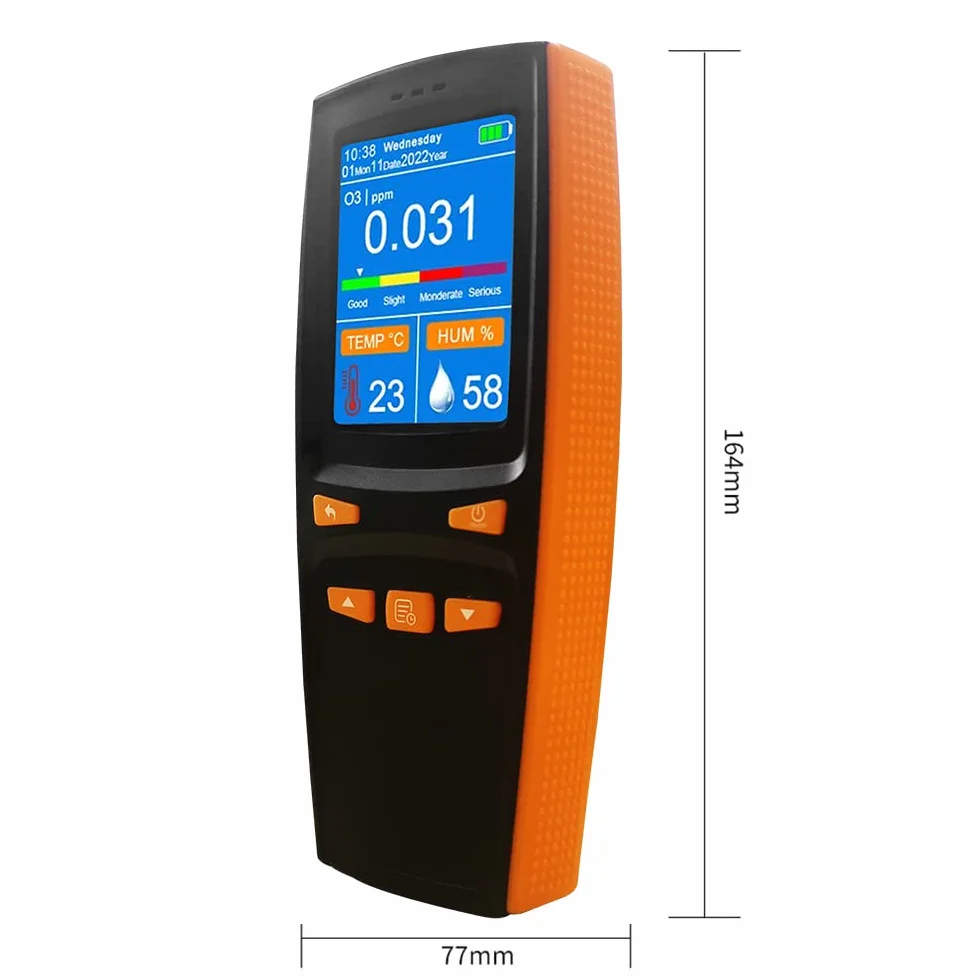 Analizador de ozono portátil Medidor de ozono O3 multifuncional Detector de aire Sensor inteligente Medidor de ozono Monitor de contaminación de calidad del aire
