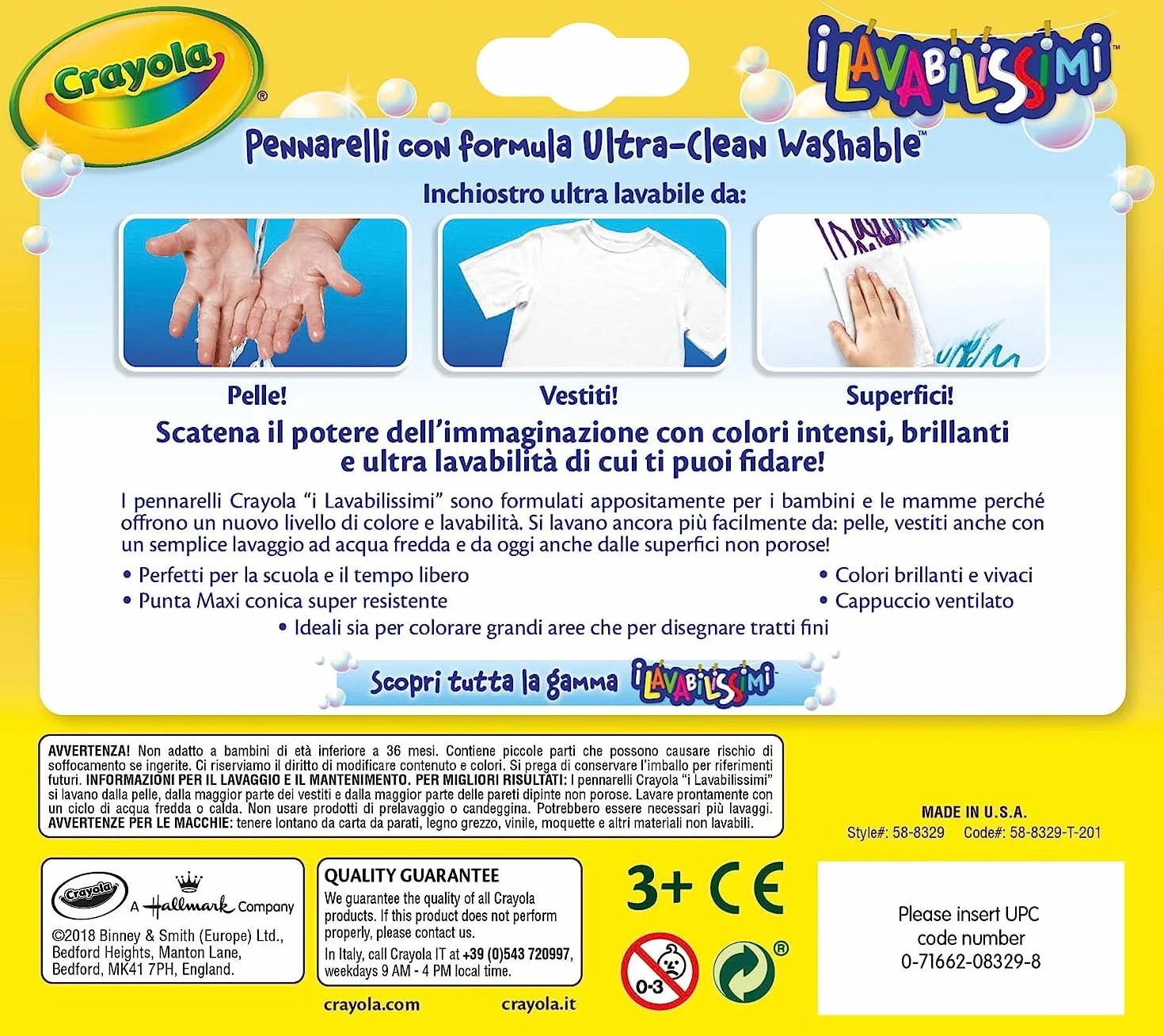 Crayola Rotuladores Ultra-Lavables Punta Maxi 12 Colores