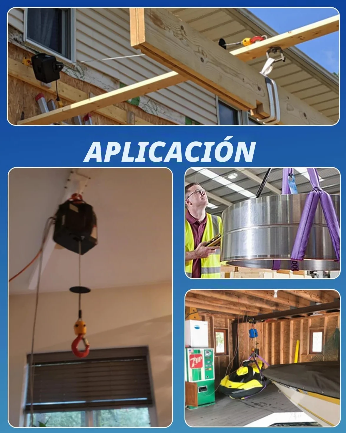 NEWTRY Polipasto Eléctrico 500KG PRO, 1600W Cabrestante Eléctrico 9m Elevación con Mando a Distancia Inalámbrico 100m y Mando con Cable 5m, Ganchos Dobles Más Seguros, Con Manual en Español