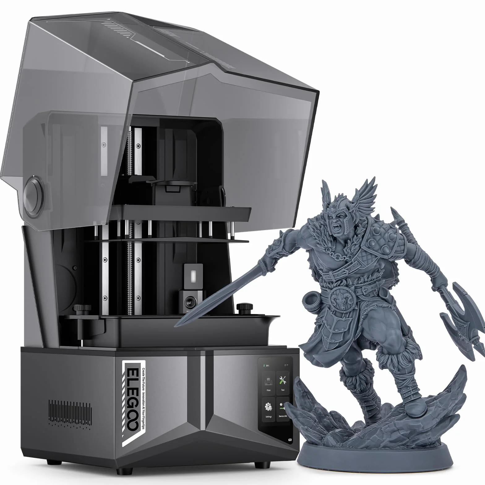 ELEGOO Saturn 4 Ultra 16K Impresora 3D Resina, Calentador de Tanque Inteligente, Impresión de 150 mm/h, Cámara AI con Luz, Impresión en Clúster WiFi, Gran Tamaño de Impresión: 211,68118,37x220 mm³