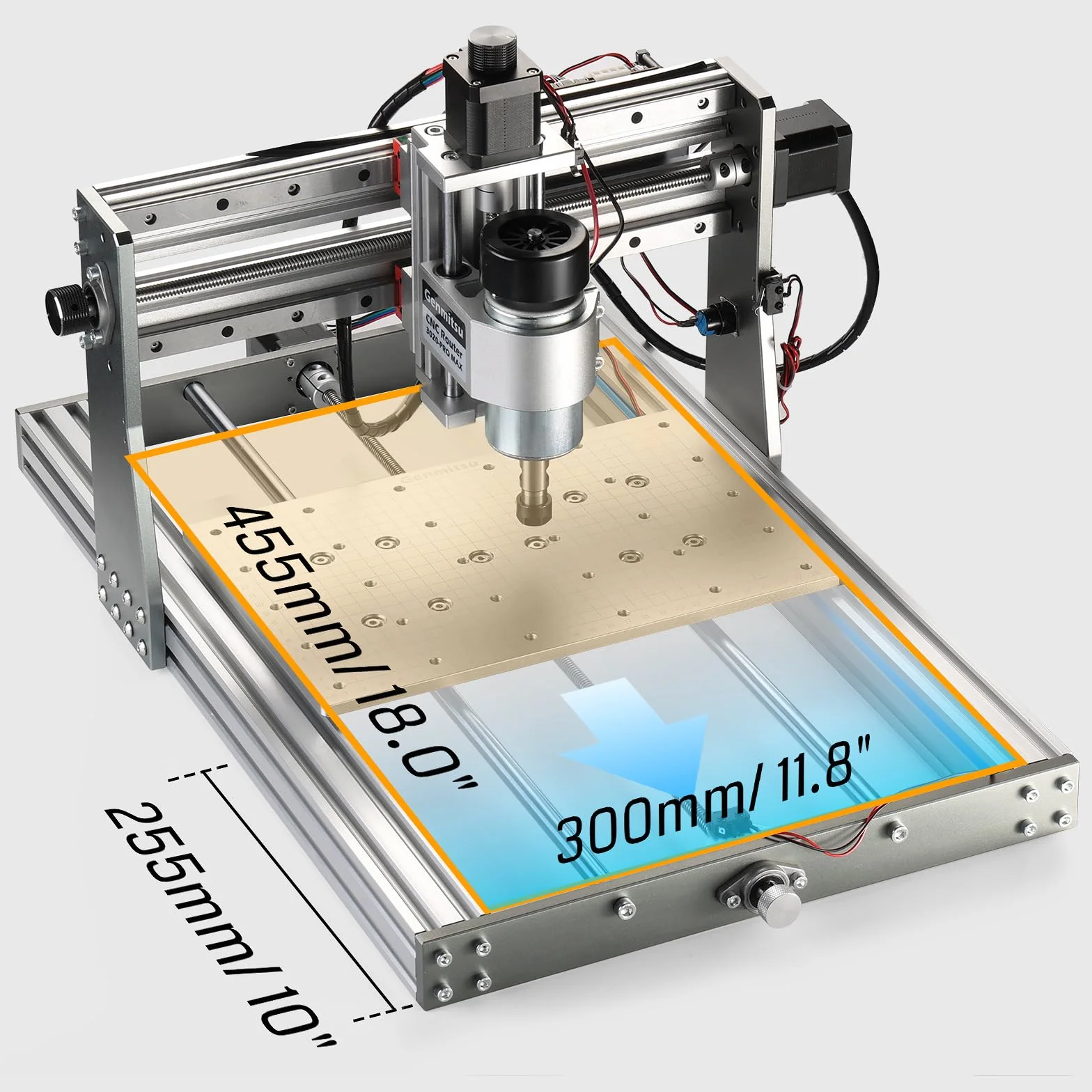 Kit de extensión Genmitsu 3020 Y-Axis, actualización 3020 a 3040, accesorios CNC para máquina enrutadora CNC 3020-PPRO MAX, área de trabajo XY 300 x 400 mm