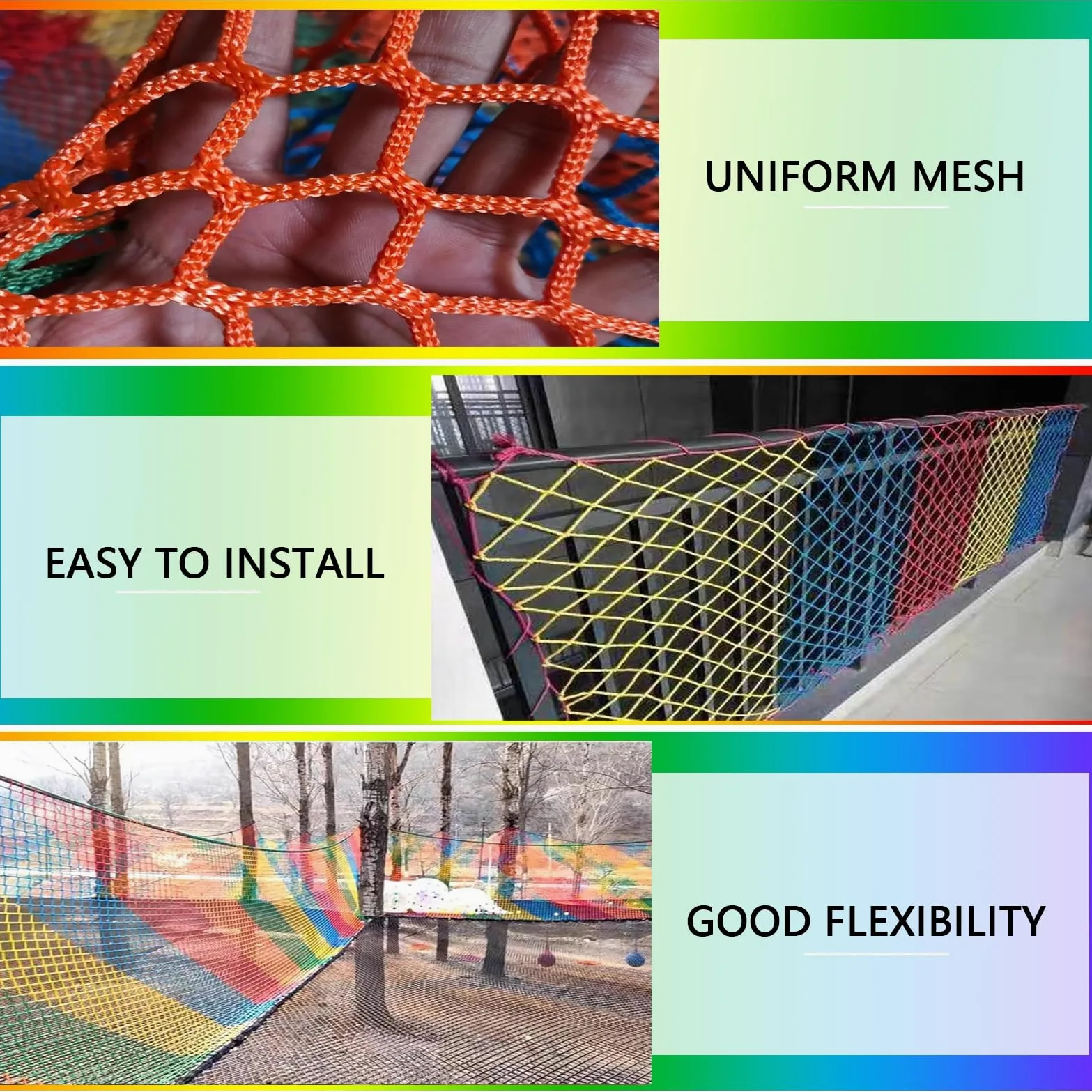 Red de Remolque, Red Cuerda Seguridad Sin Nudos Resistente A Desgarros, Red Anticaída para Escaleras de Balcón, Personalizable ZLRBN(2x3m/7x10ft)