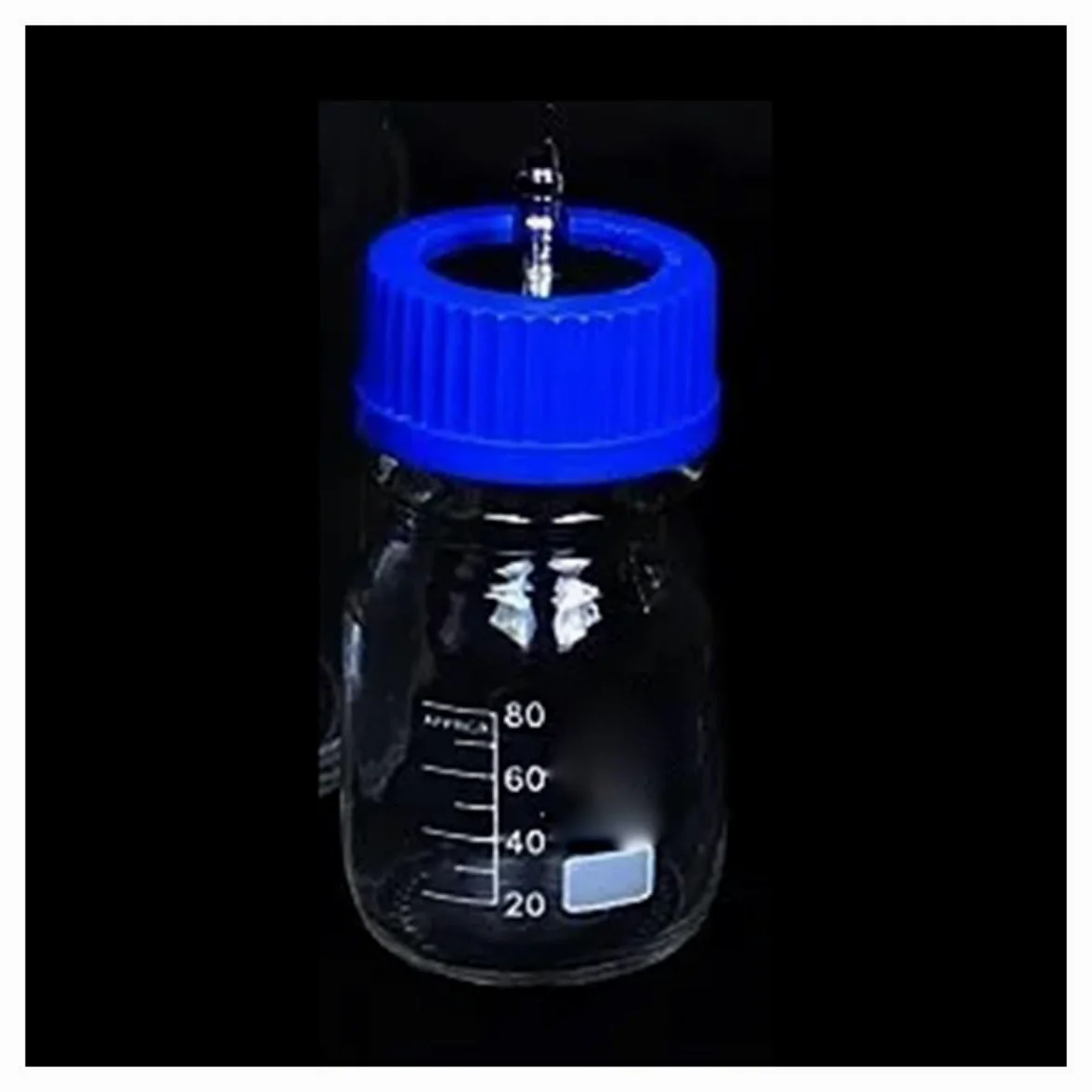 Cristalería de Laboratorio Botella de vidrio con tapa de acero inoxidable for fermentador, reactor, botella unidireccional, bidireccional, tridireccional, 100/250/500/1000 ml(500ml-1through)