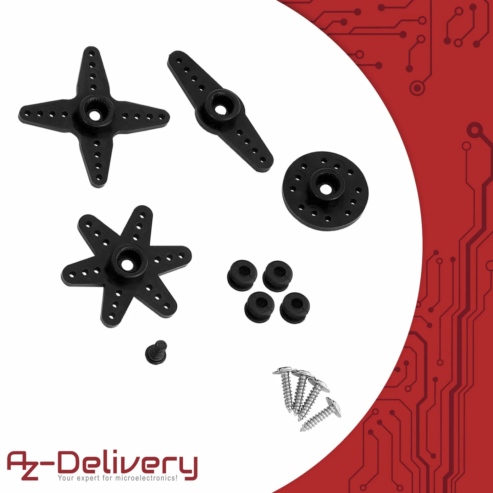 AZDelivery 3 x MG995 Micro Digital Servo Motor para RC Robot Avión Helicóptero Compatible con Arduino