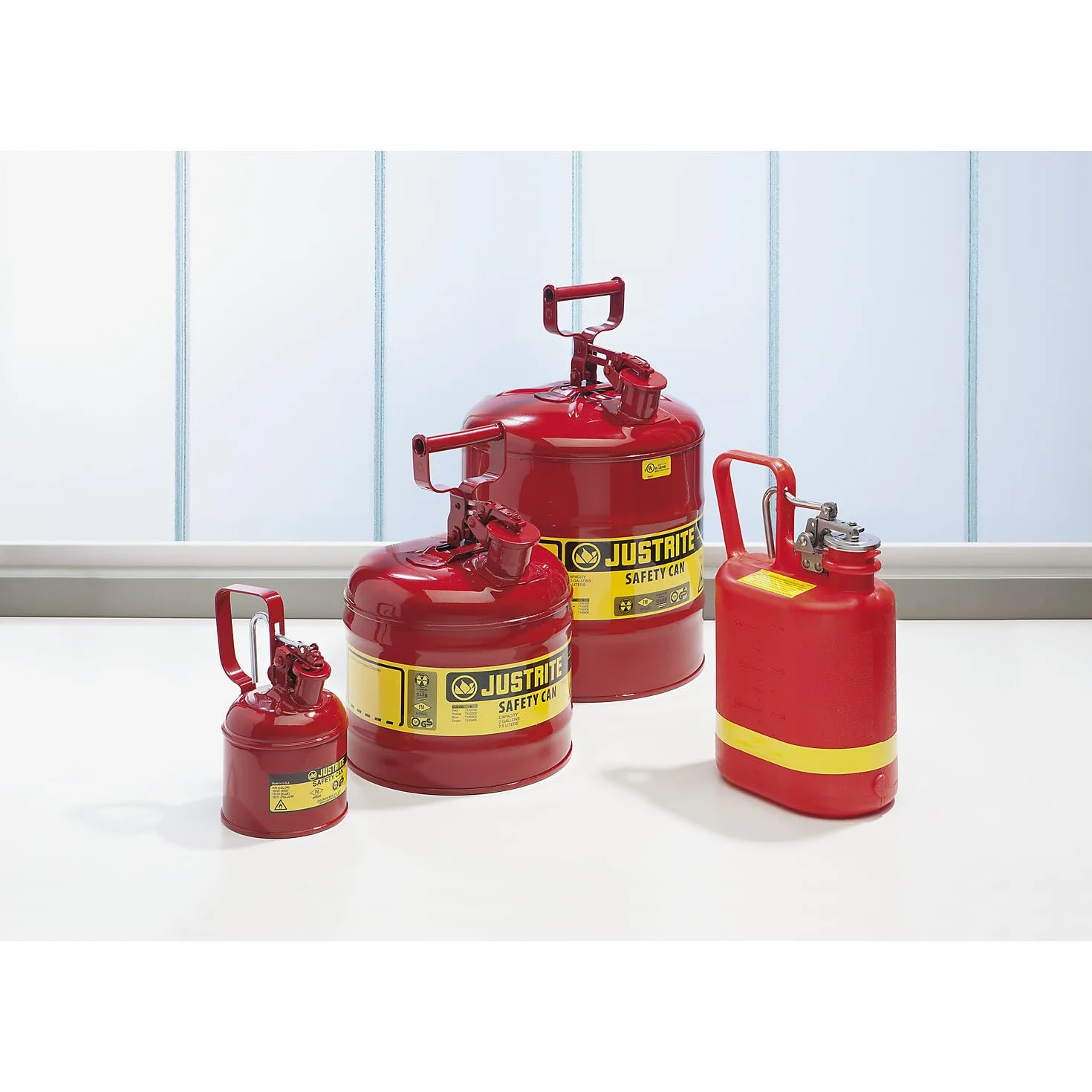 JustRite 7150100z tipo I acero galvanizado inflamable Seguridad puede, Capacidad 19 L, rojo