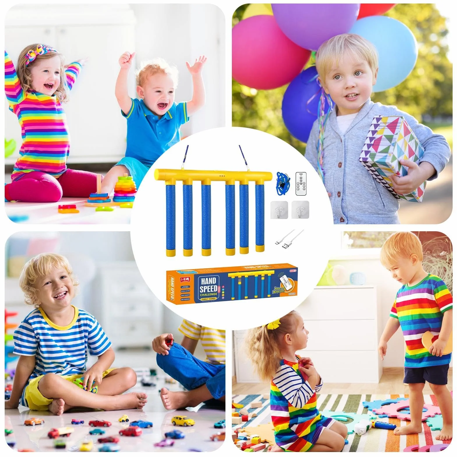 Juego De Desafío De Reflejos: Atrapar Palos, Entrenamiento De Reacción, Captura De 3 Velocidades Ajustables para Niños Y Adultos