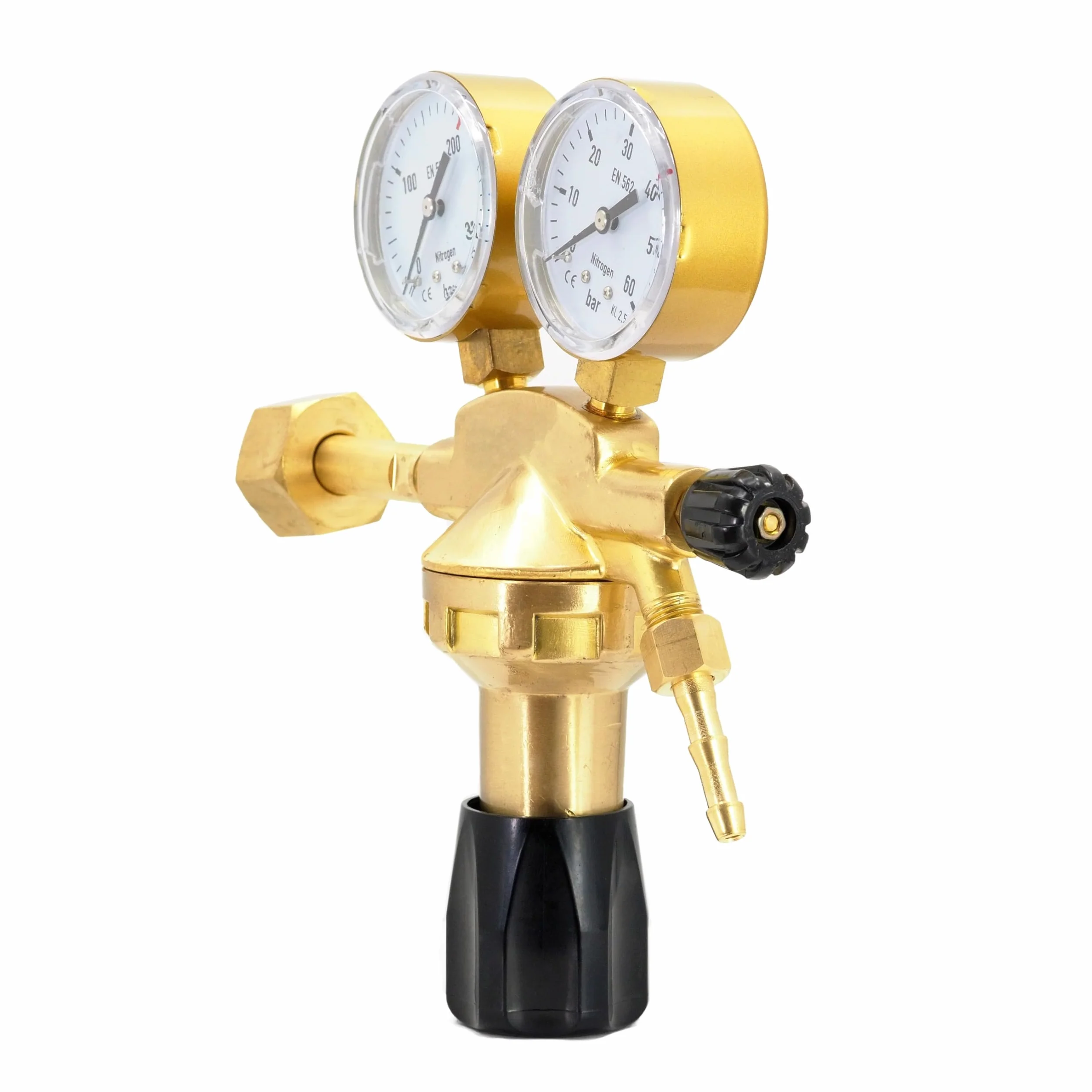 Botella de gas nitrógeno Botella de nitrógeno Botella de gas protector 8L llena 200 bar 1,6 m³ con reductor de presión y tapa protectora - para aire acondicionado, llenado de neumáticos y soldadura