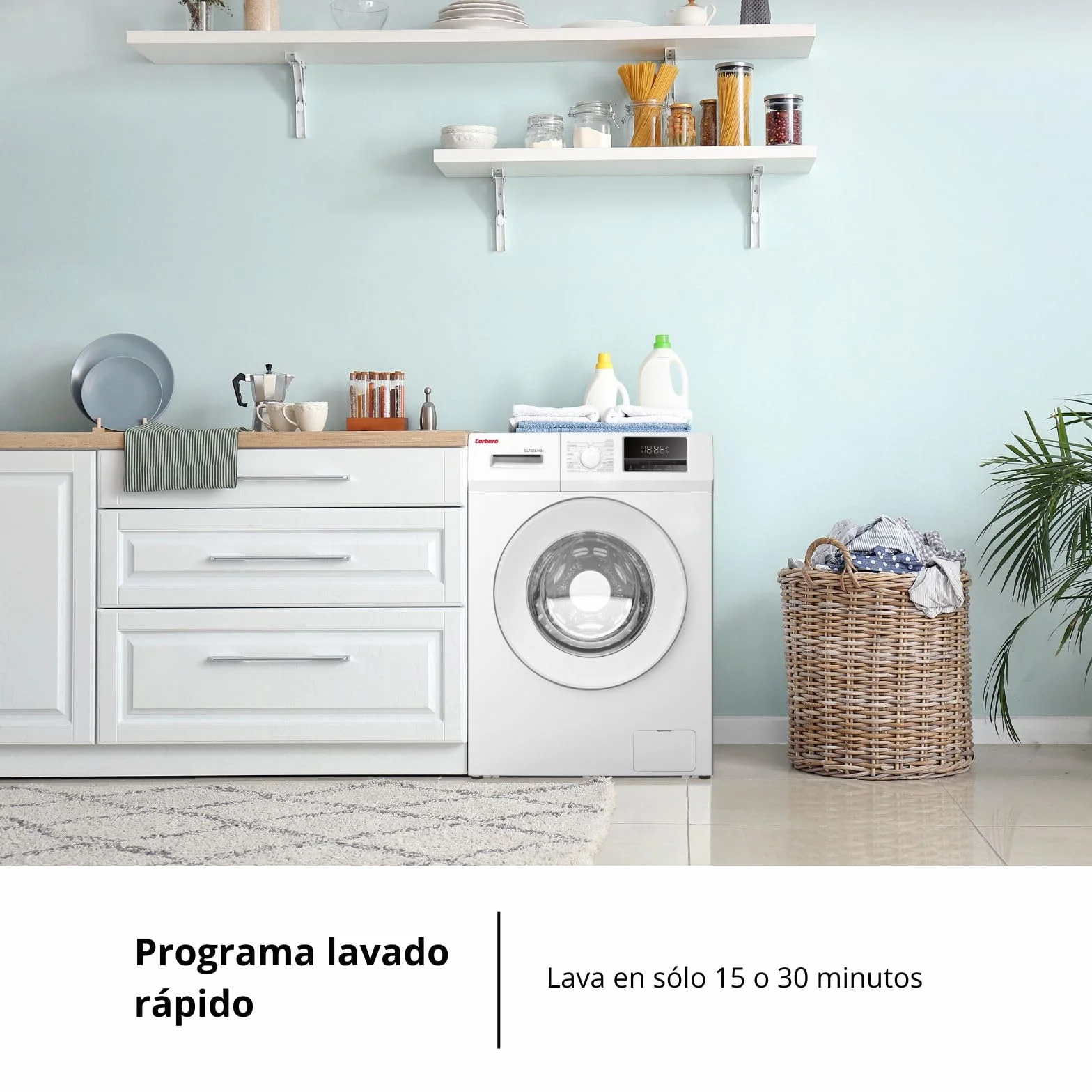 Corberó Lavadora Carga Frontal 8kg 1400 Rpm Motor Inverter CLT8BL1424 Blanco