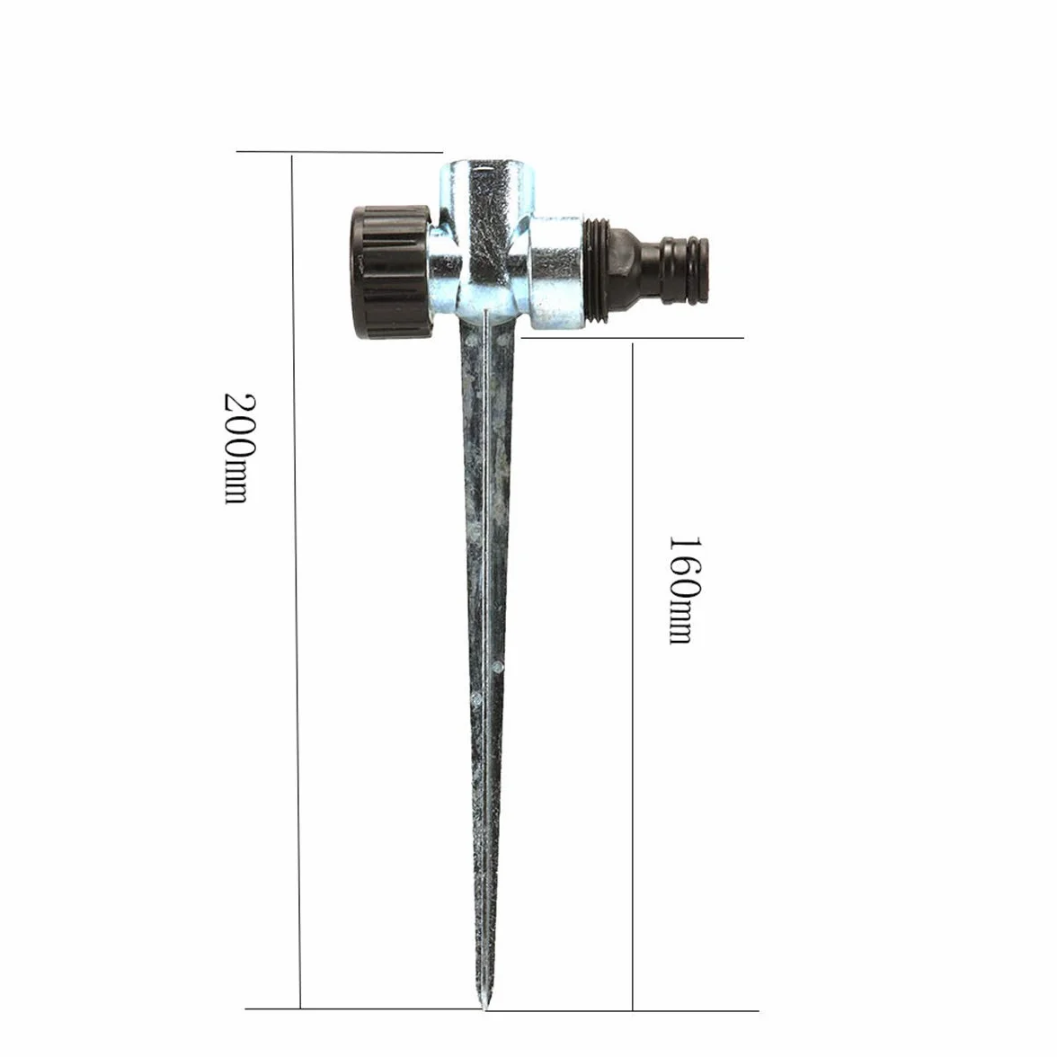 OhhGo Pinchas de metal, 3 piezas de soporte para aspersores de 1/2 pulgada para jardín, césped y sistema de riego de parque