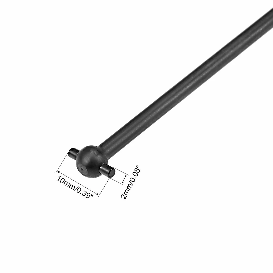 sourcing map 100mm Coche Perro Hueso Accionamiento Eje para 1/10 RC Coche Camión Negro 2uds