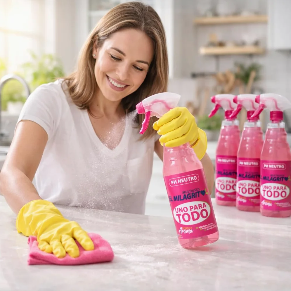 Limpiador Multiusos en Spray, pH Neutro, Aroma Intenso, 750ml, Pack de 12 Unidades