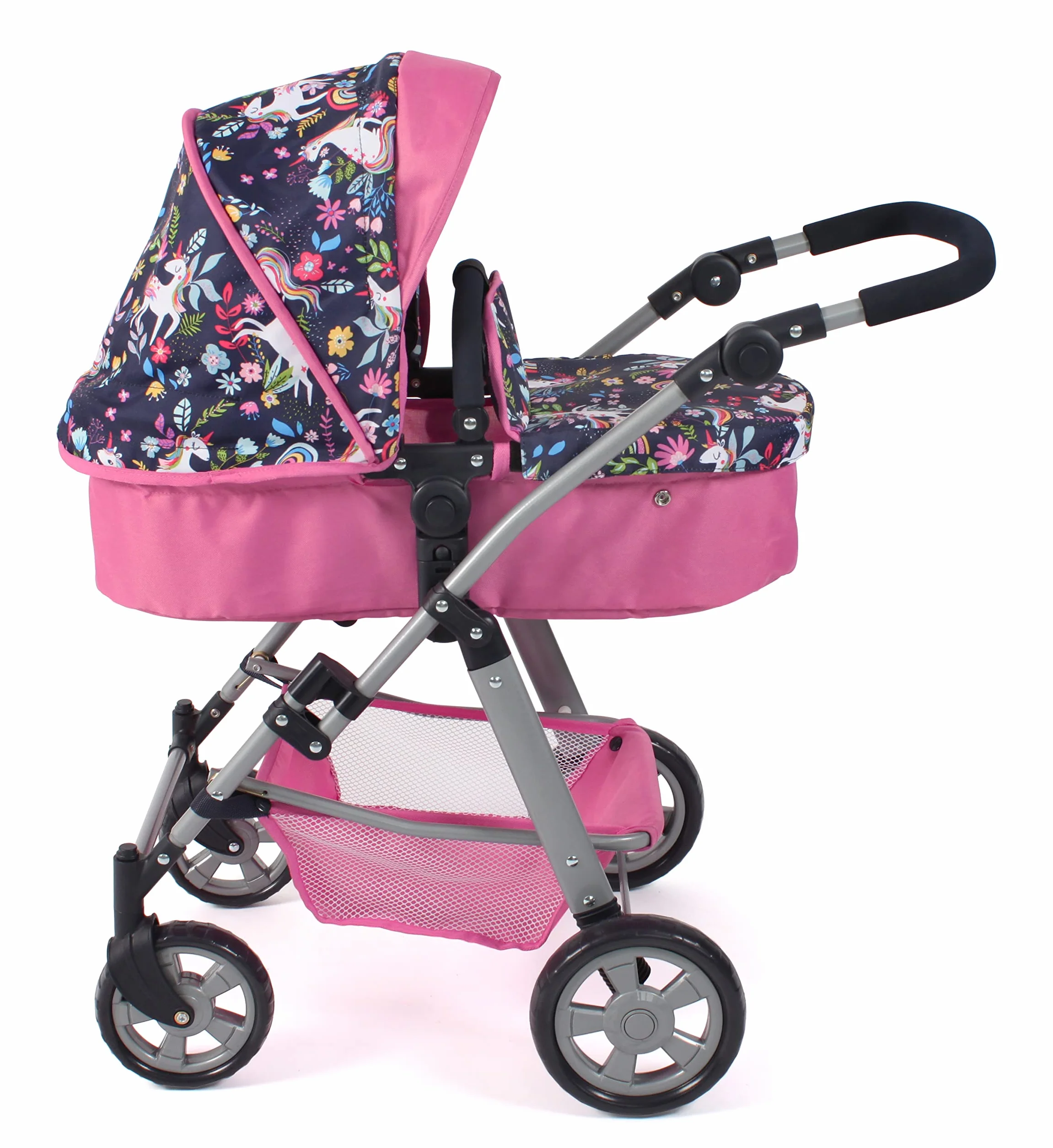 Bayer Chic 2000 Cochecito de muñecas Nele 2 en 1 Unicornio Rosa Marino